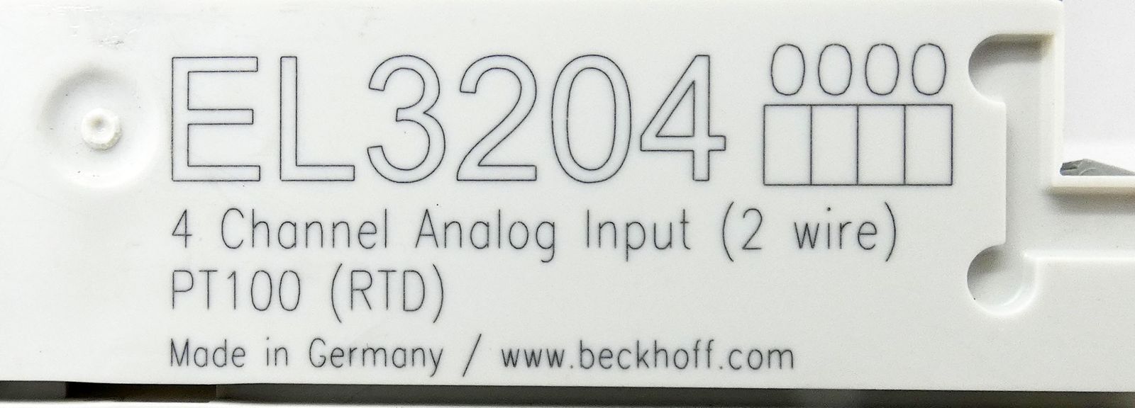 Beckhoff EL3204 EtherCat Terminal 4 Channel Analog Input (2 wire) PT100 -used-
