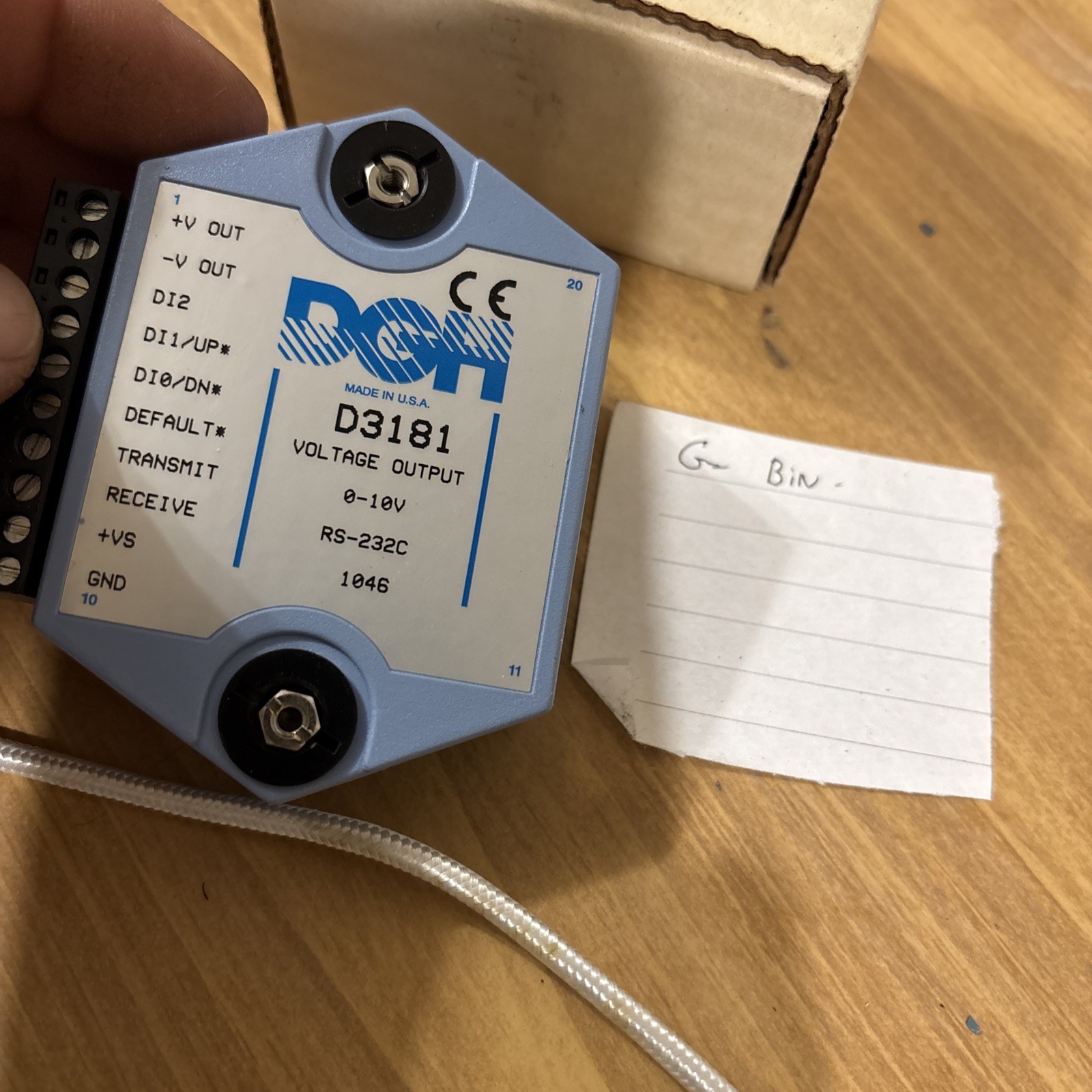 DGH D3181 Voltage Output Module | 0–10V | RS-232c