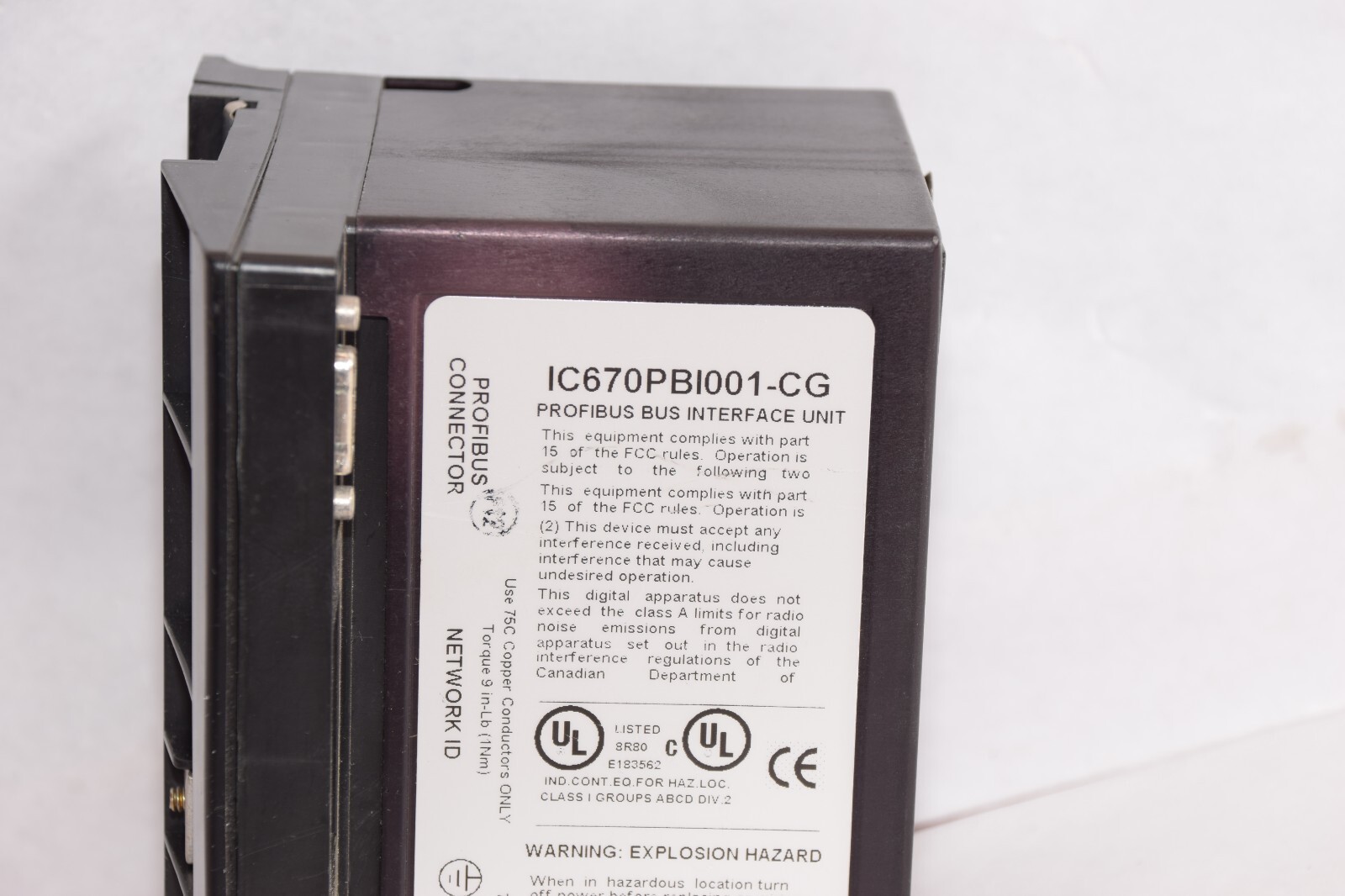 GE FANUC IC670PBI001-CG Profibus Bus Interface Unit