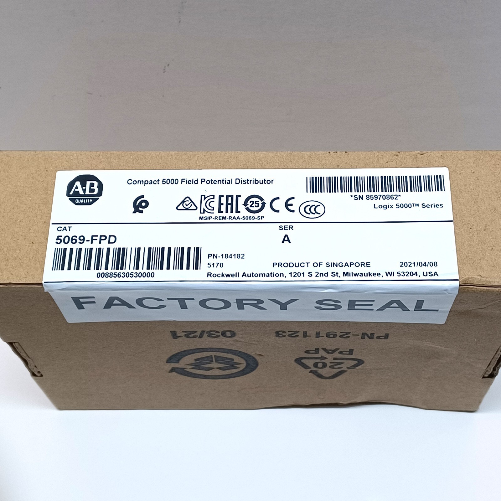 New Allen Bradley 5069-FPD /A Compact 5000 Field Potential Distributor Module