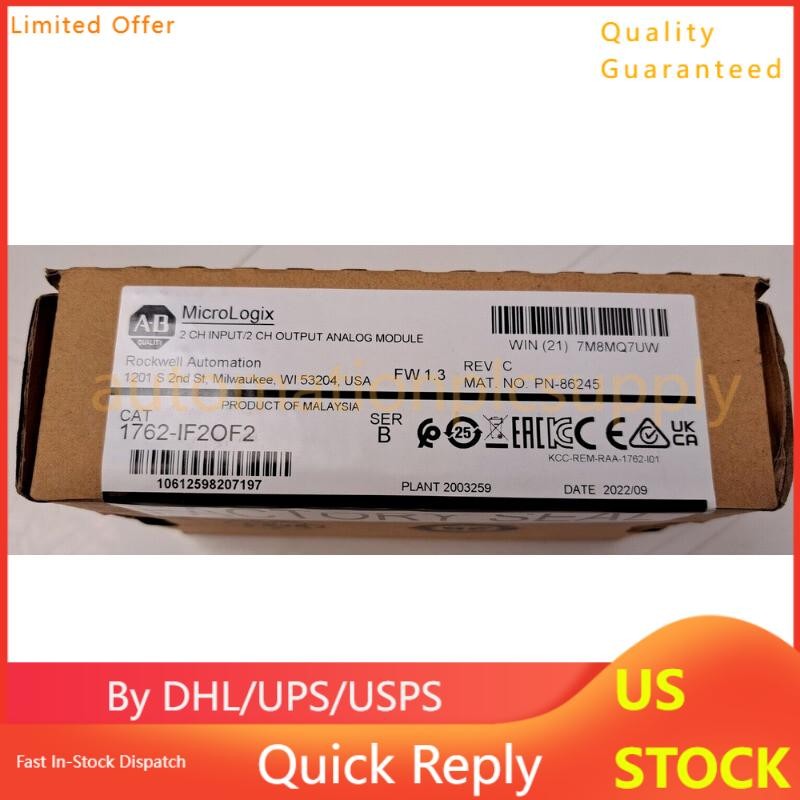 New 1762-IF2OF2 Allen Bradley Analog I/O Module 1762-IF20F2 AB US