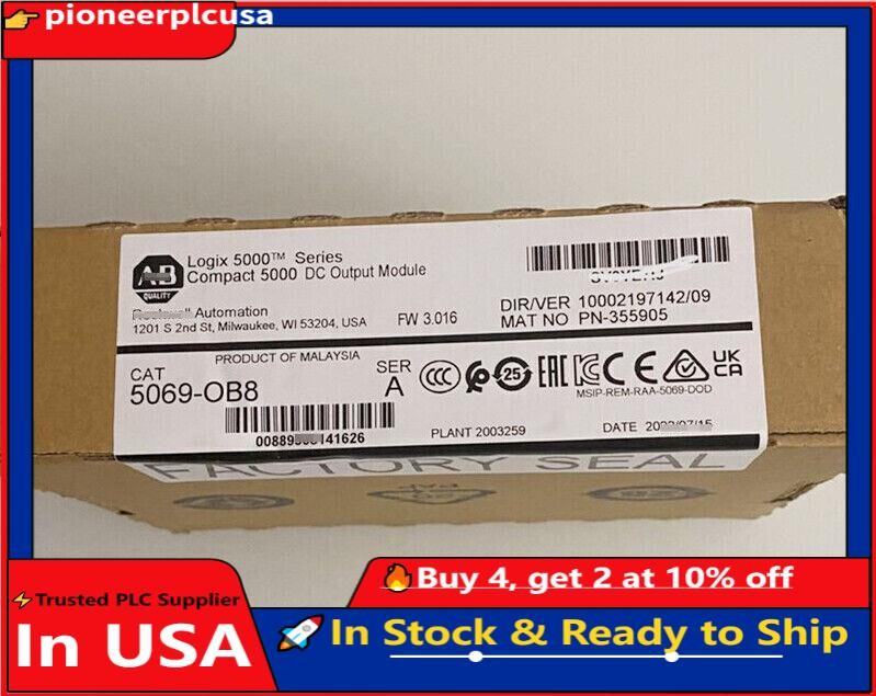 NEW AB 5069-OB8 Compact I/O 8-Ch Output Module 5069-OB8 Fast Ship US Free Tax