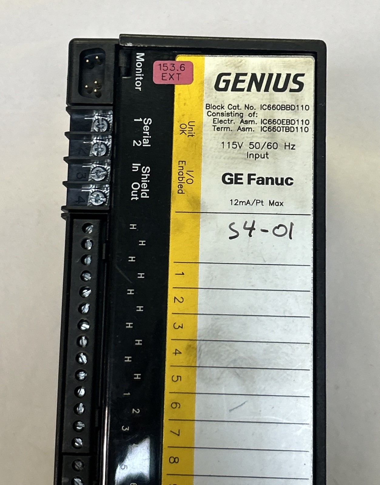 GE FANUC,IC660BBD110,GENIUS BLOCK I/O MODULE