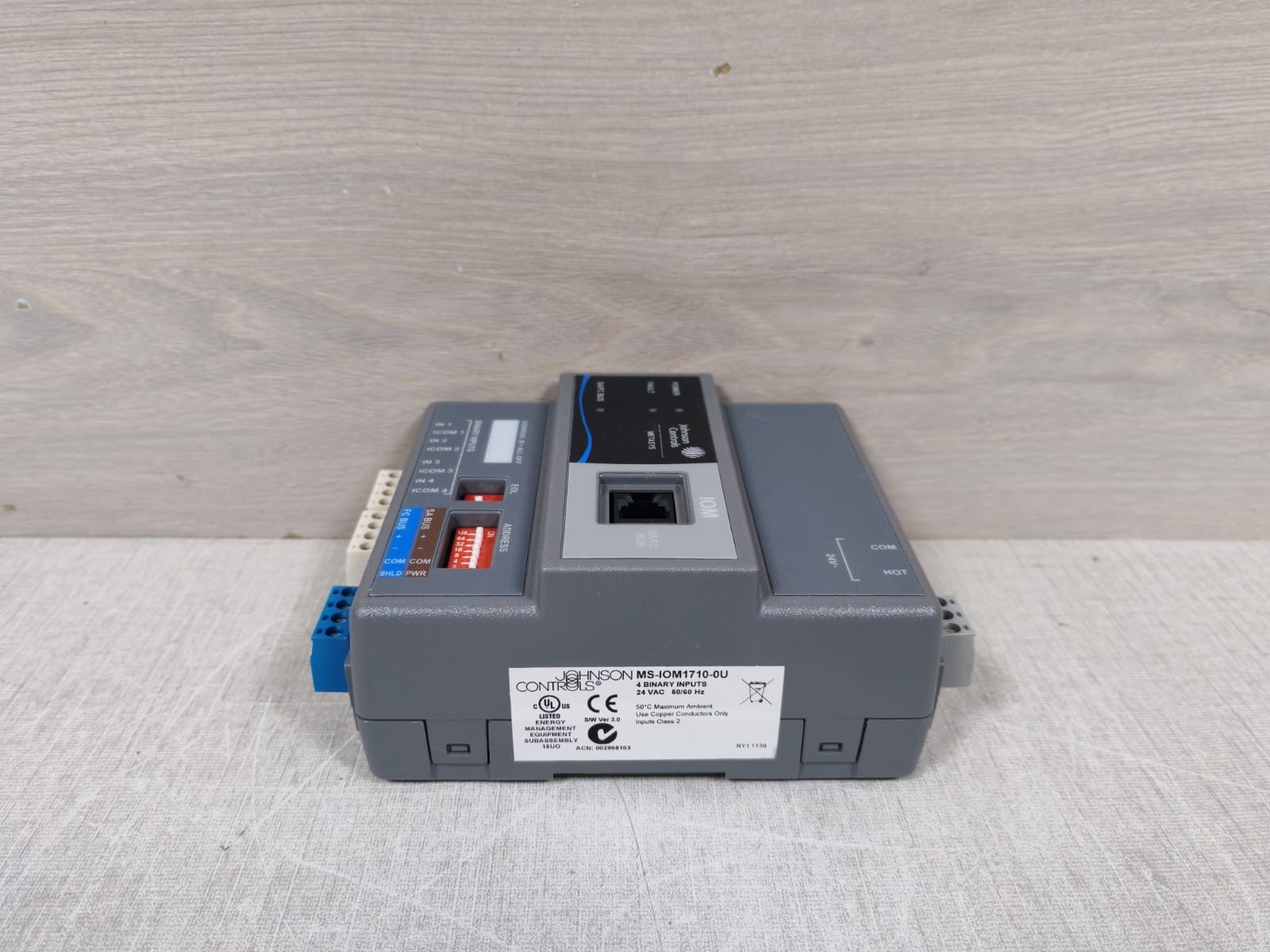 Johnson Controls MS-IOM1710-0U Input Module With 4 Binary Inputs-New Without Box