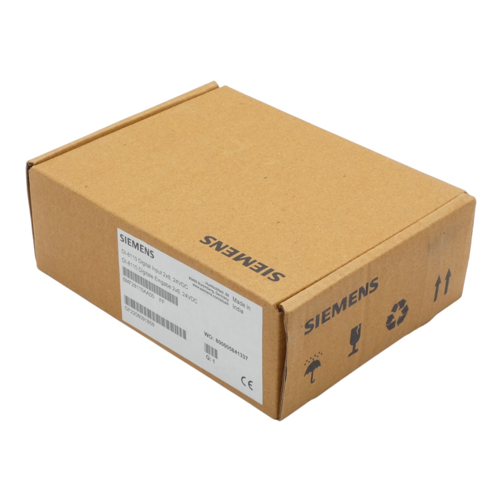 Siemens 6MF2811-0AA00 DI-8110 Digital Input 2X8, 24VDC 1MS -Sealed-