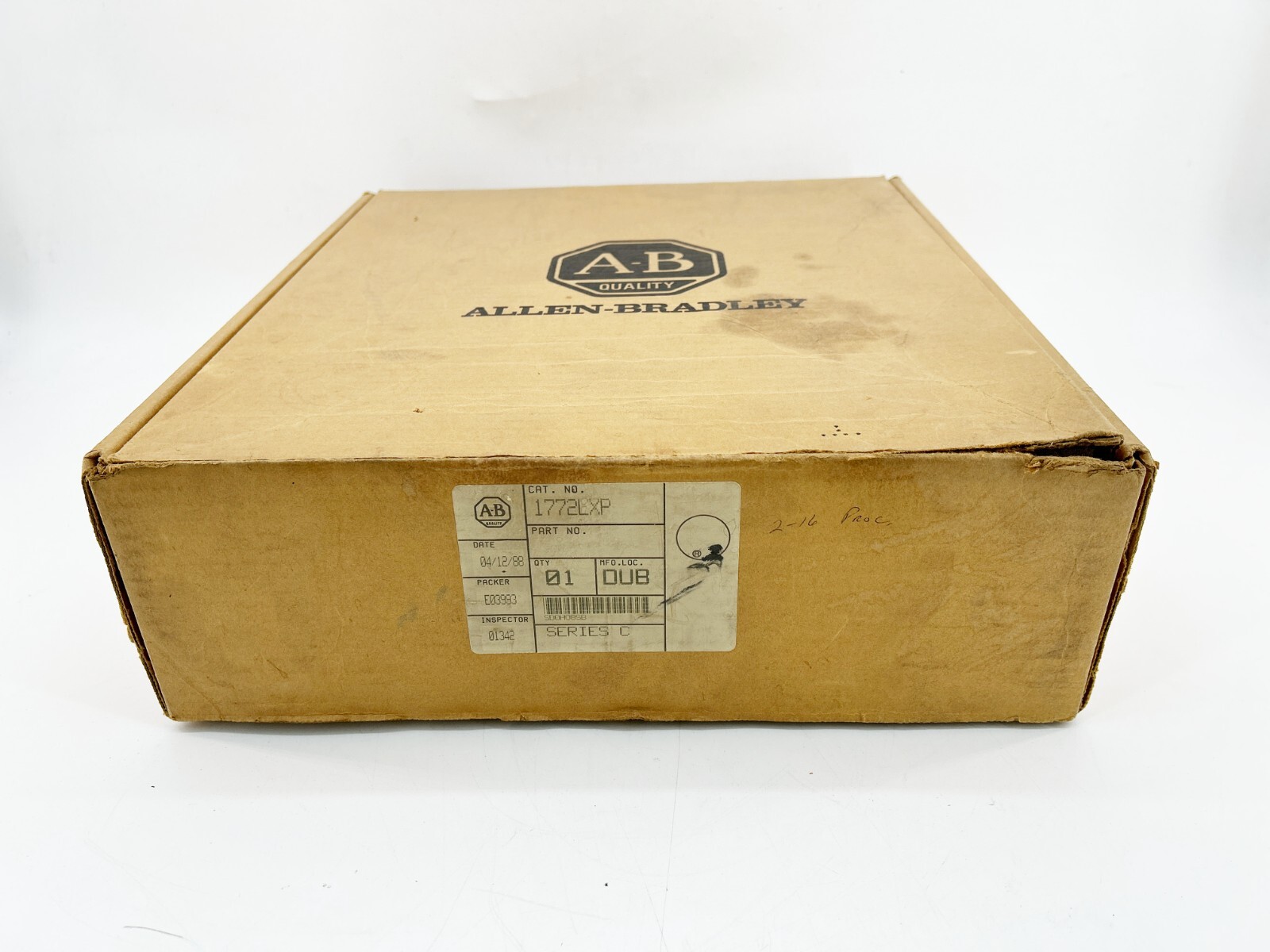 New Allen Bradley 1772-LXP Processor Module 4A 240V 50.60Hz 4k Word SRAM Ser.C