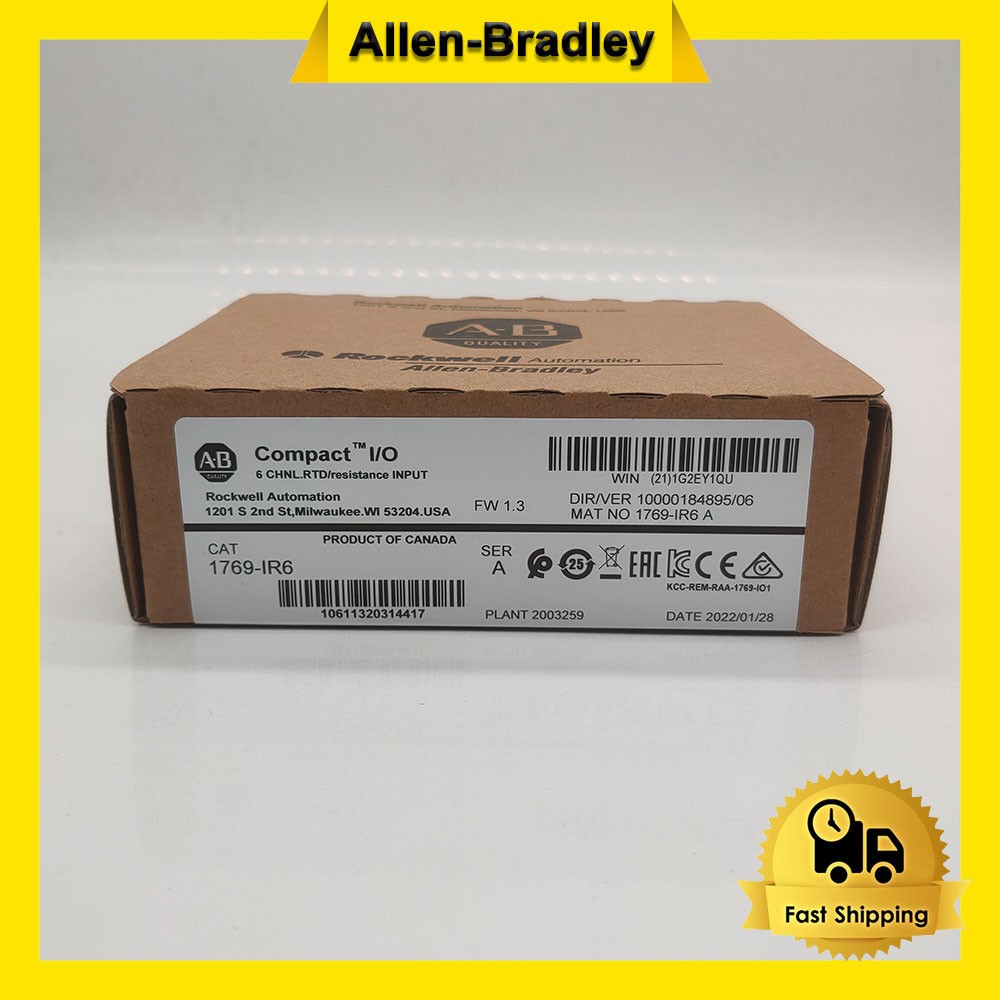 AB 1769-IR6 AB 1769IR6 SER A CompactLogix 6 Pt RTD Module New Sealed