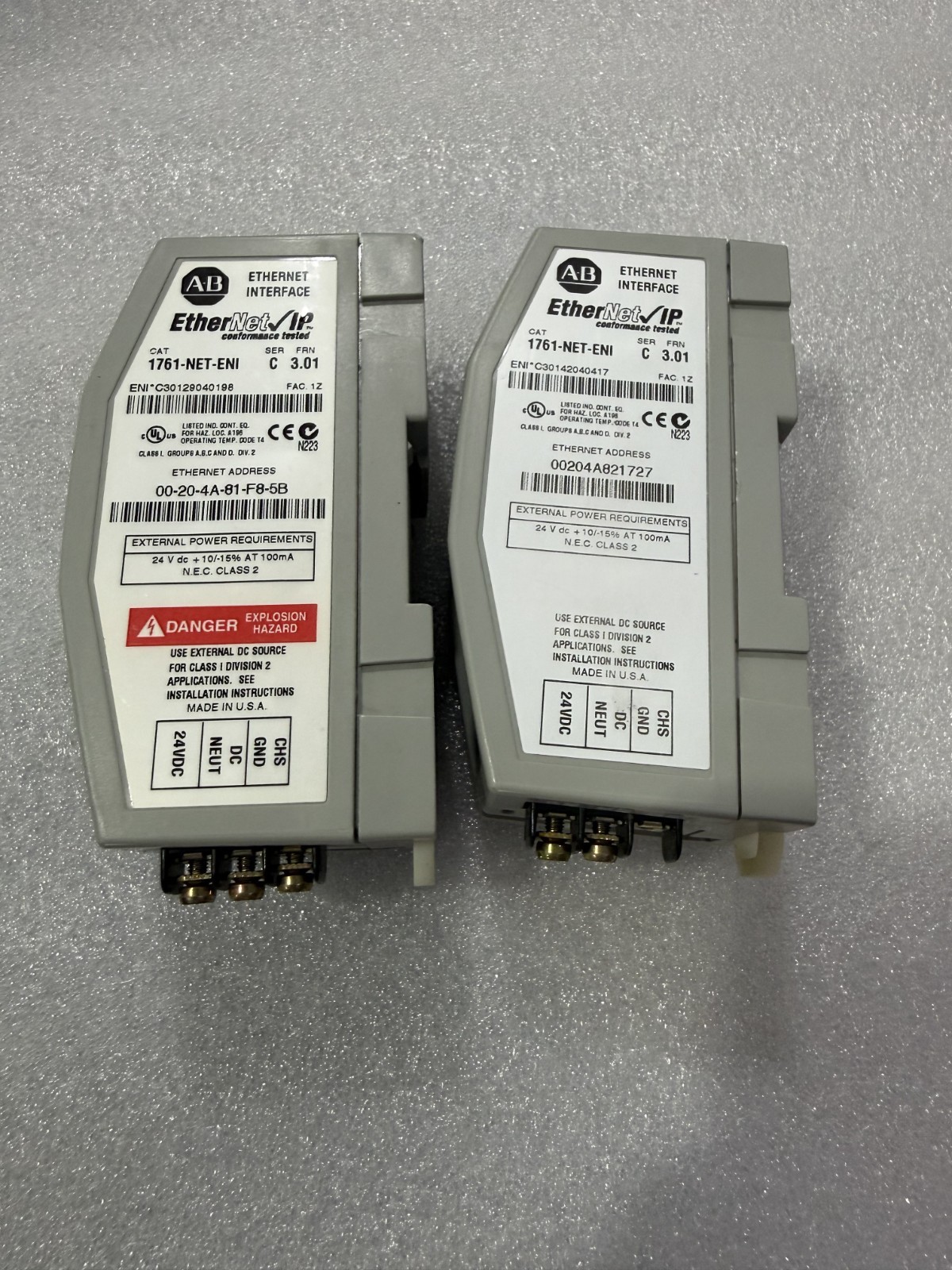 Allen Bradley 1761-NET-ENI Ethernet Interface module in good condition