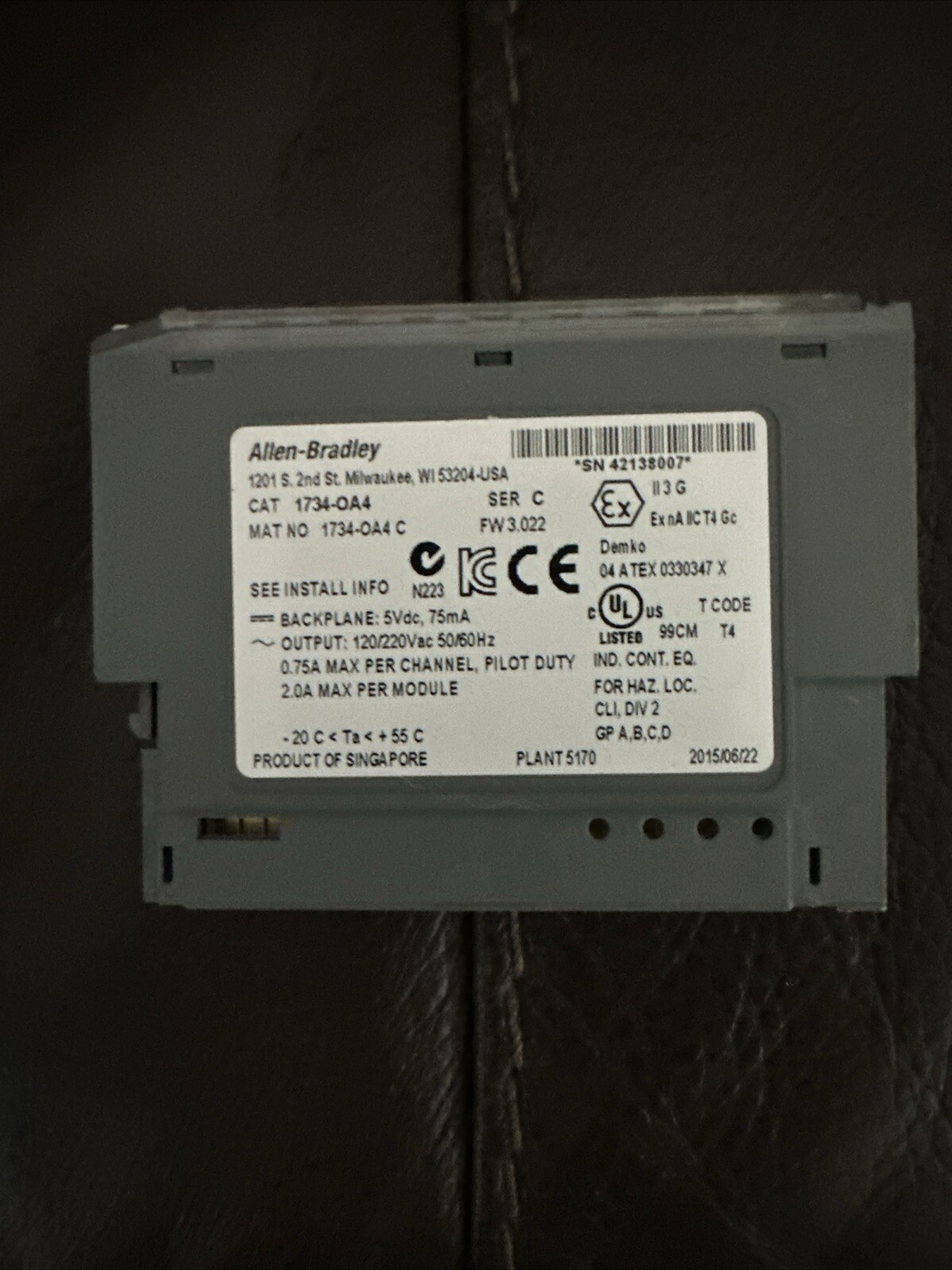 Allen-Bradley 1734-OA4 I/O 4 Point Digital Output Module 1734OA4