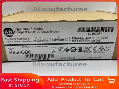 New Sealed AB Allen-Bradley 5069-OB8 SER A Compact 5000 DC Output Module