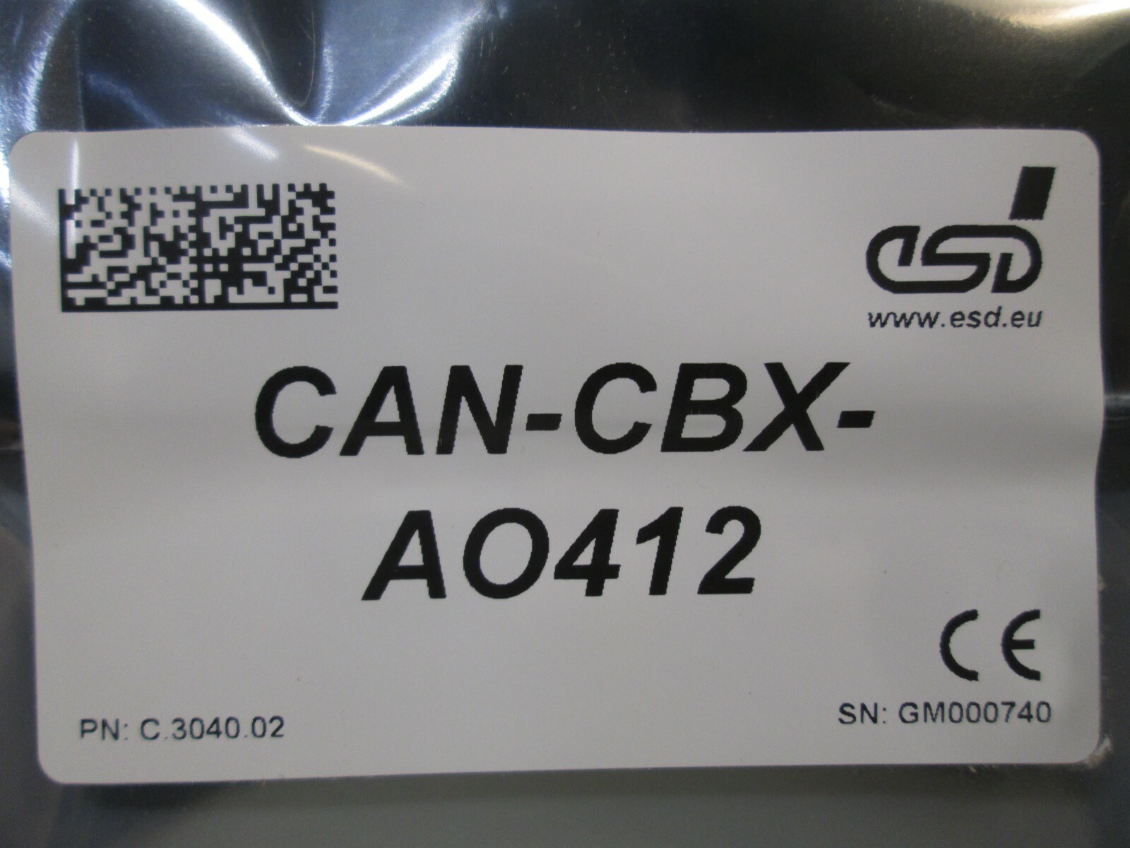 ESD CAN-CBX-AO412 I/O Controller – 4 analog outputs 12 bit 24V NEW SEALED