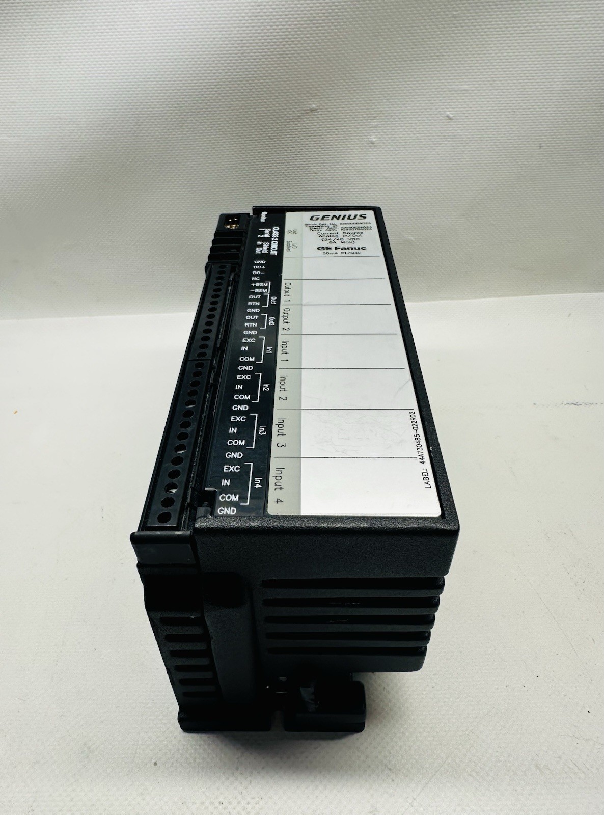 GE Fanuc IC660BBA024 Genius I/O Block, Current Source Analog In/Out, 24/48VDC