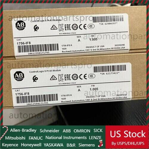 New Factory Sealed Allen-Bradley 1756-IF8 ControlLogix Point A/I Module AB US