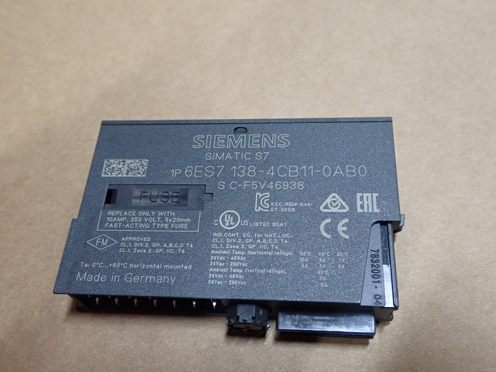 6ES7138-4CB11-0AB0 module Simatic ET200S
