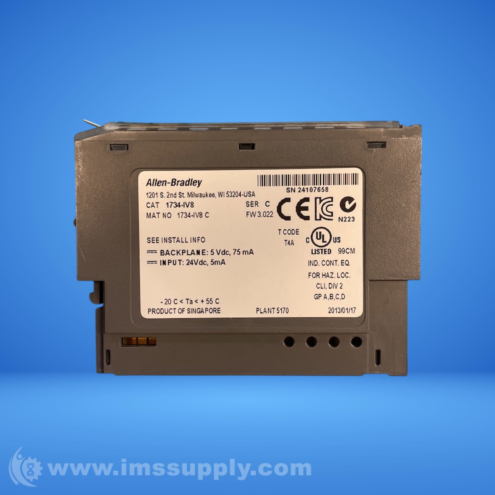 Allen Bradley 1734-IV8 Digital DC Input Module FNIP