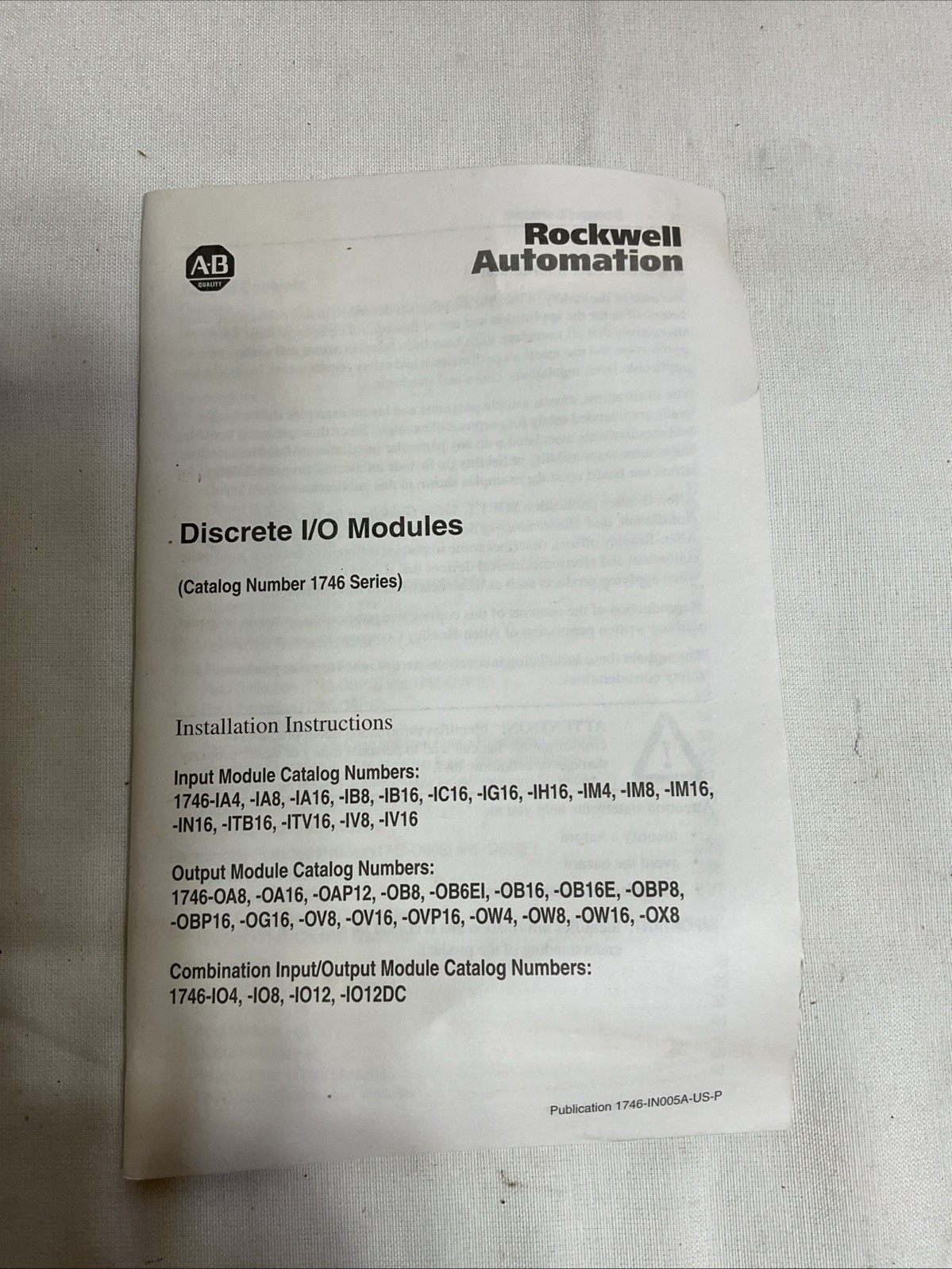 Allen Bradley 1746-OX8 Ser A SLC 500 Output Module Unit Card Board 1746-0X8 AB