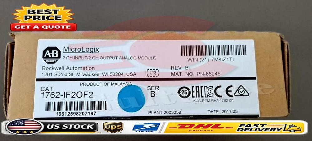 ALLEN BRADLEY 1762-IF20F2 INPUT AND OUTPUT ANALOG MODULE
