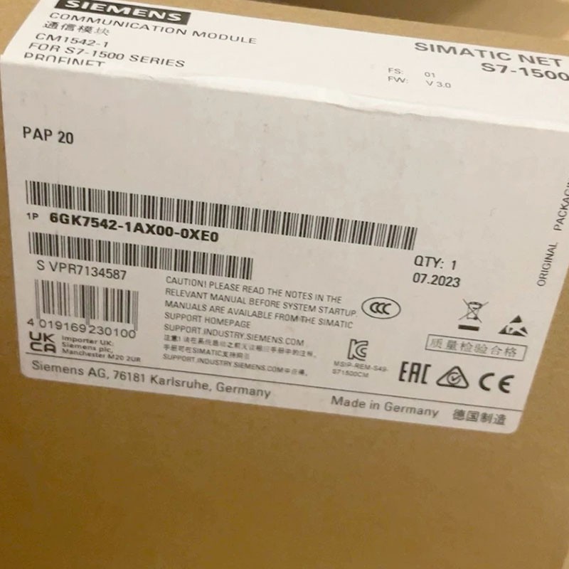 SIEMENS S7-1500 6GK7542-1AX00-0XE0 Communications Module 1PC