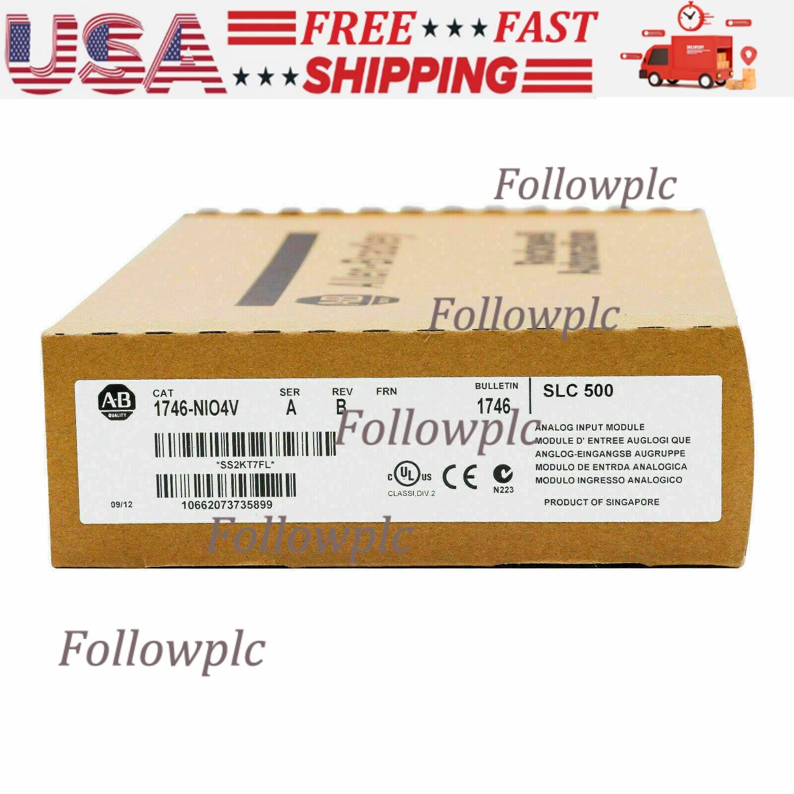 Sealed AB 1746-NIO4V SER A SLC 500 Analog Output Module FAST SHIP US Free Tax