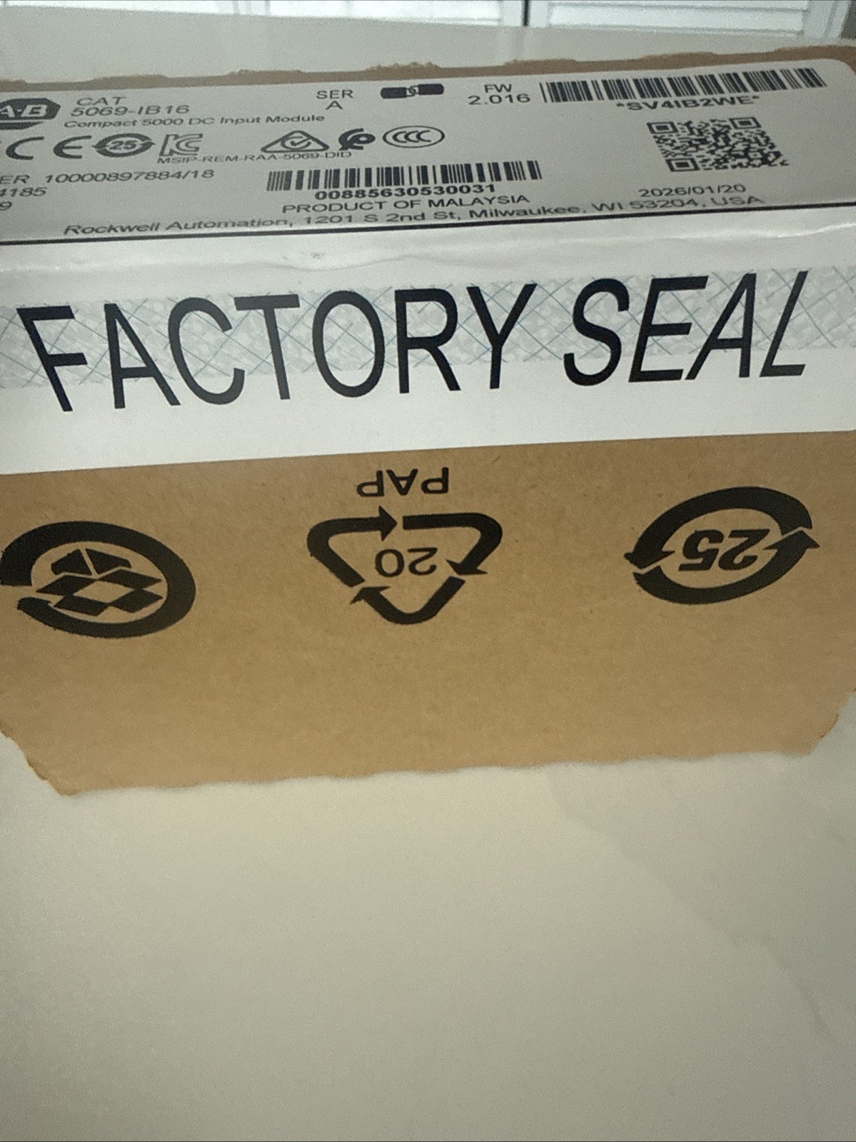 Surplus Allen Bradley 5069-IB16/A Compact 5000 DC Input Module