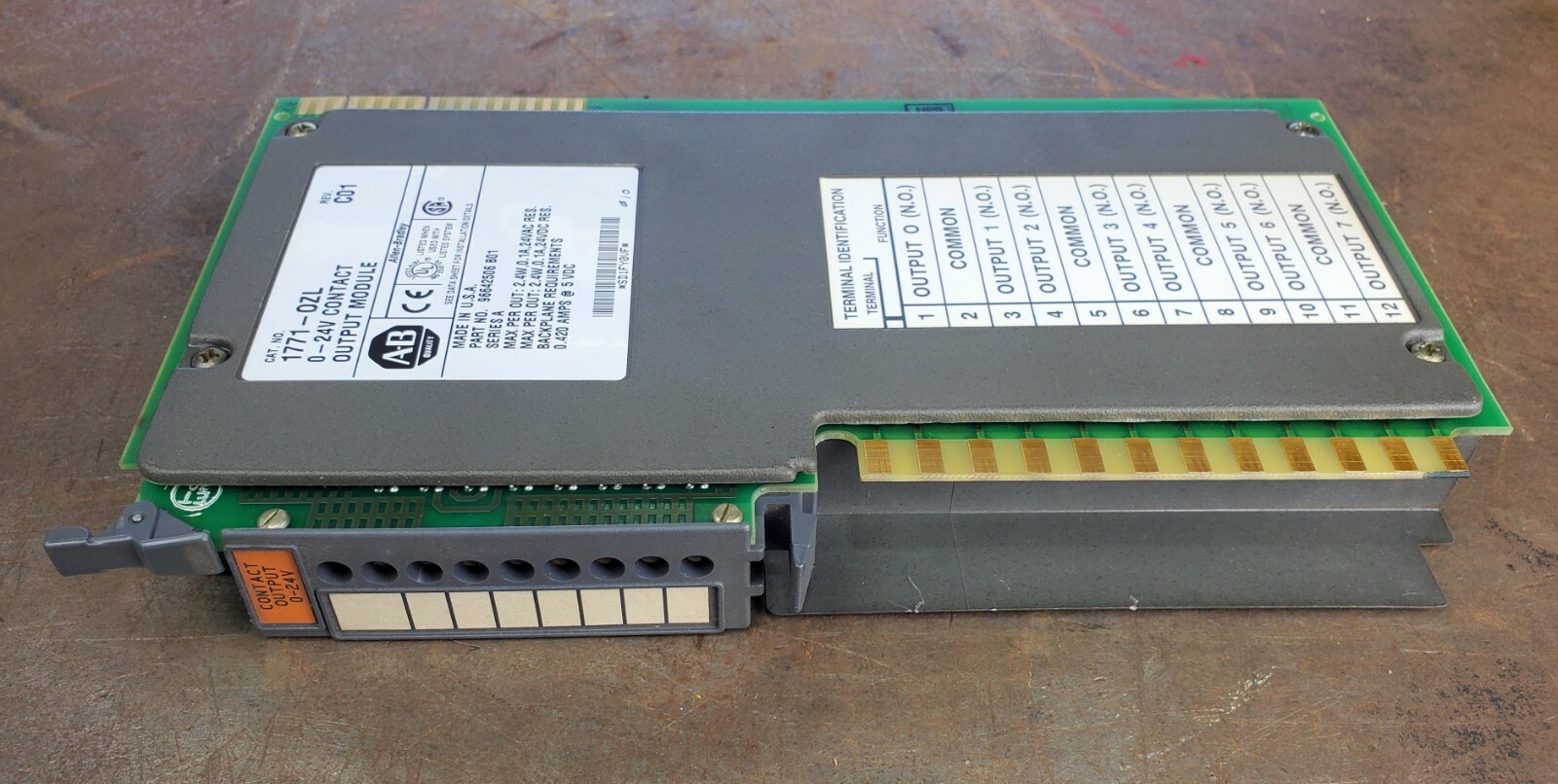Allen-Bradley CAT 1771-OZL Rev. C01 0-24V Contact Output Module USED 1771-0ZL