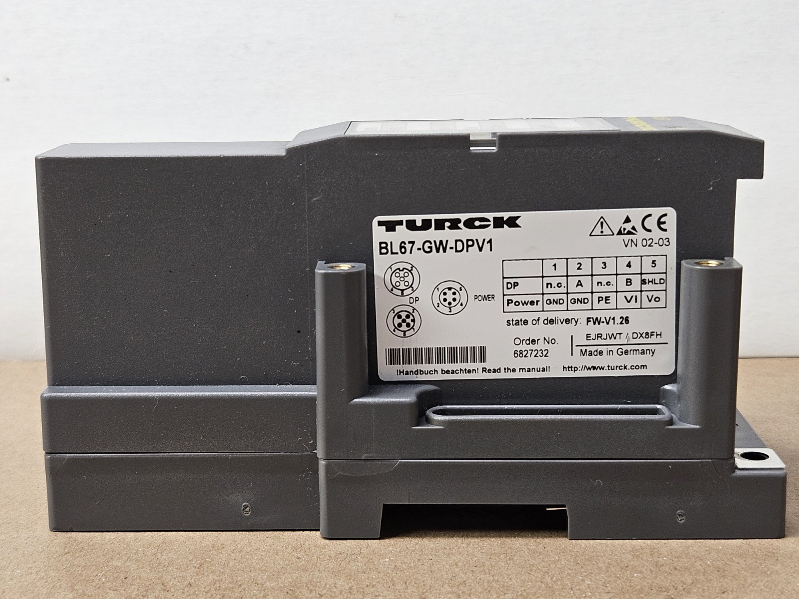 TURCK BL67-GW-DPV1 Gateway Profibus-DPV1 Communication Interface Made in Germany