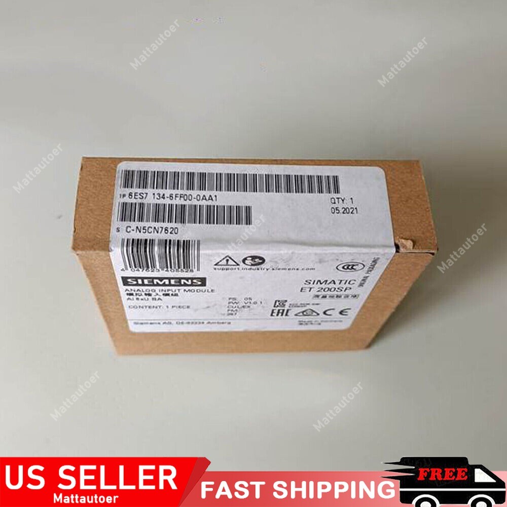 New Siemens 6ES7134-6FF00-0AA1 ET 200SP Analog Input Module 6ES7 134-6FF00-0AA1