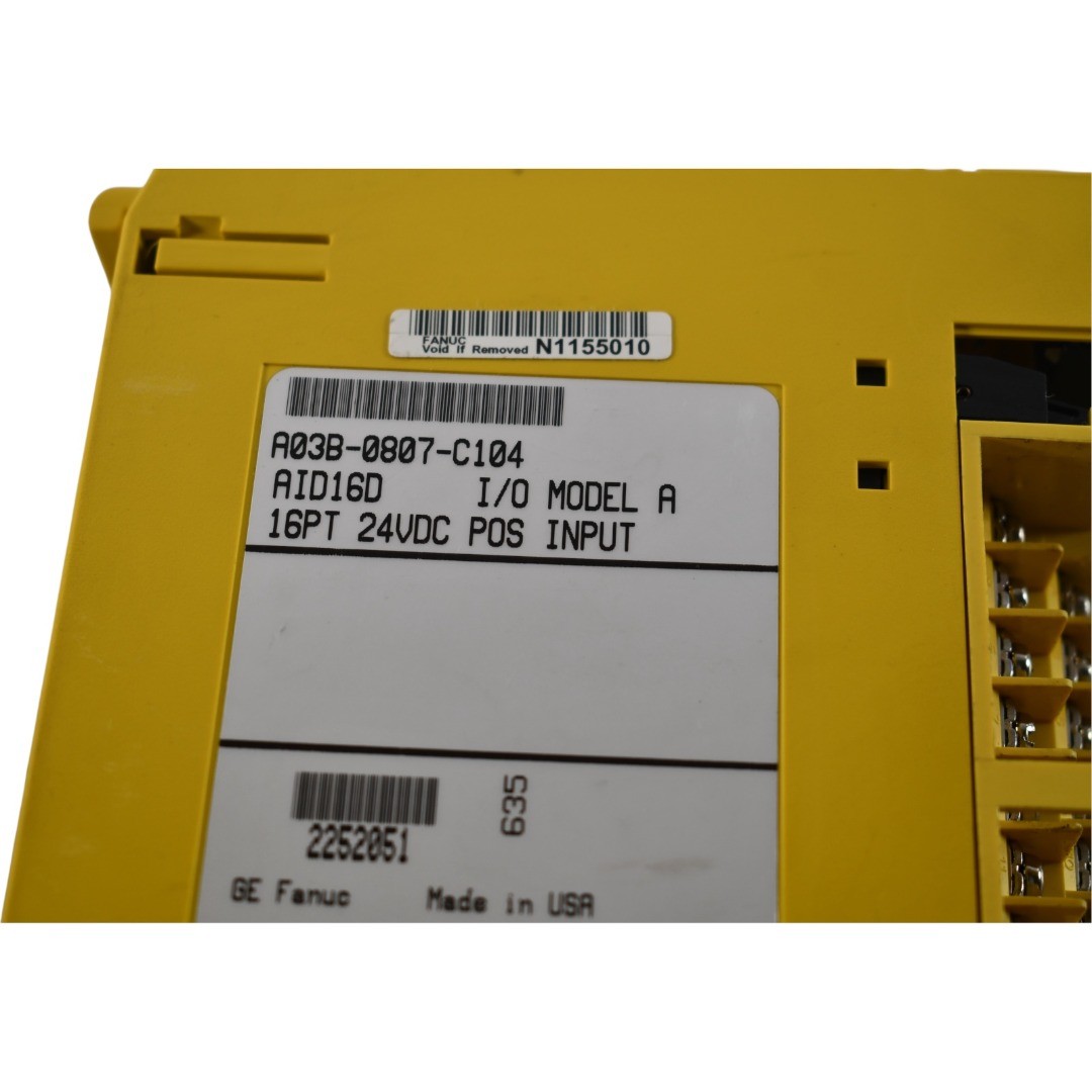 Fanuc A03B-0807-C104 AID16D 16 Point 24VDC Digital Input Module PLC