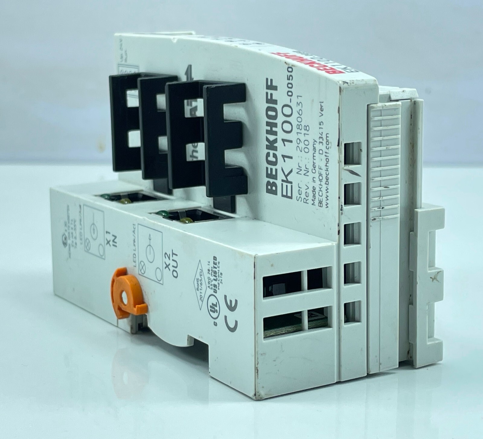 Beckhoff EK1100-0050 Couper EtherCAT Terminals 24 Vdc 100Mbit Transfer Rate