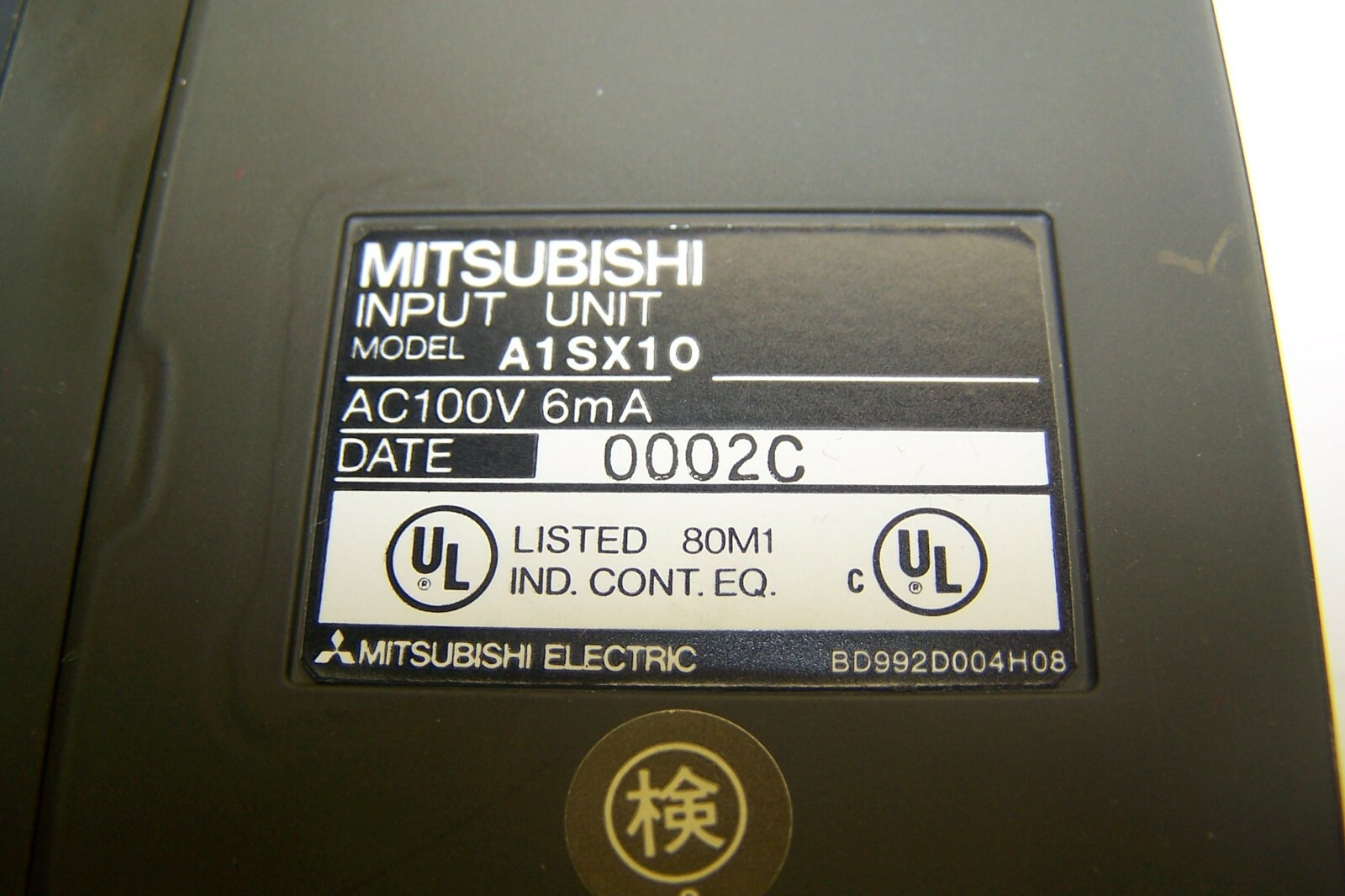MITSUBISHI INPUT MODULE UNIT 100 VAC 6mA A1SX10