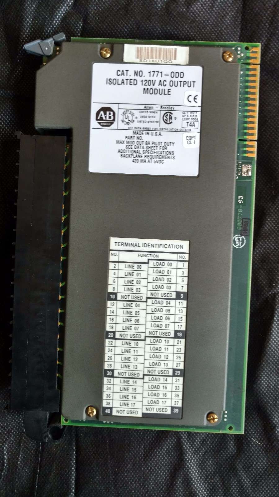 Allen Bradley 1771-ODD Isolated 120vac AC Output Module
