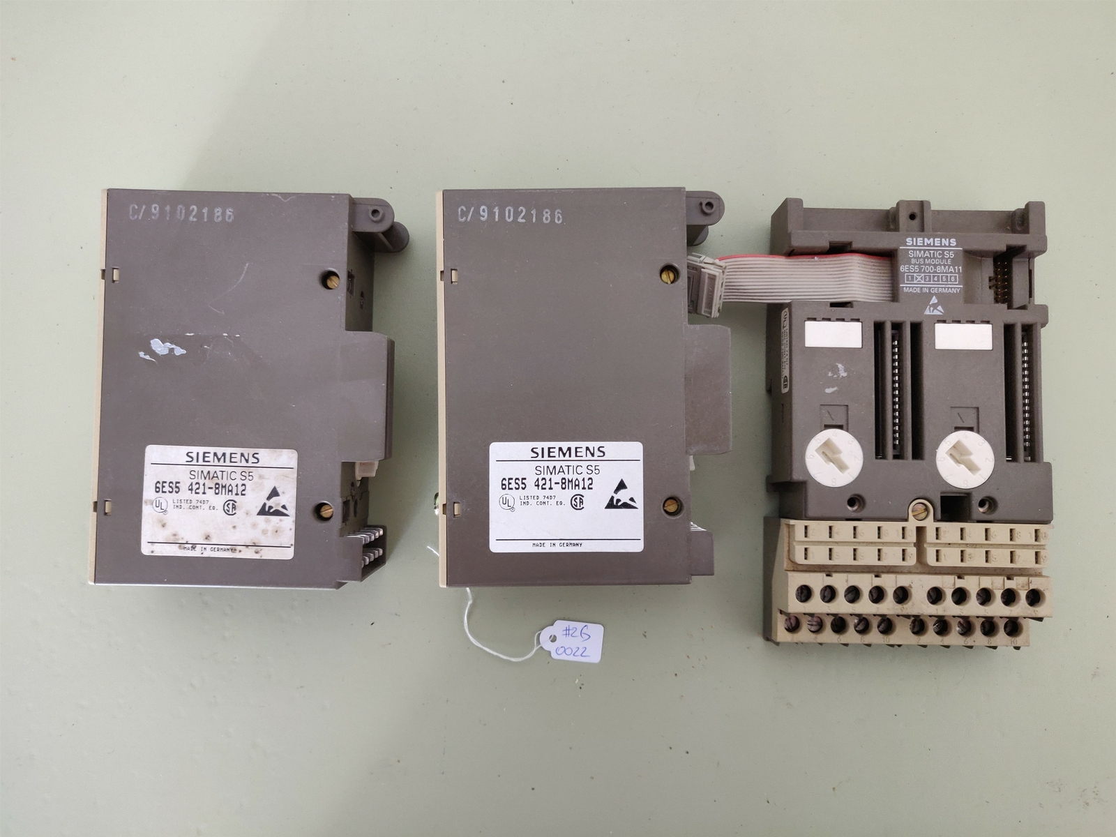 Lot of 2 Siemens 6ES5 421-8MA12 Input modules w/ 6ES5 700-8MA11