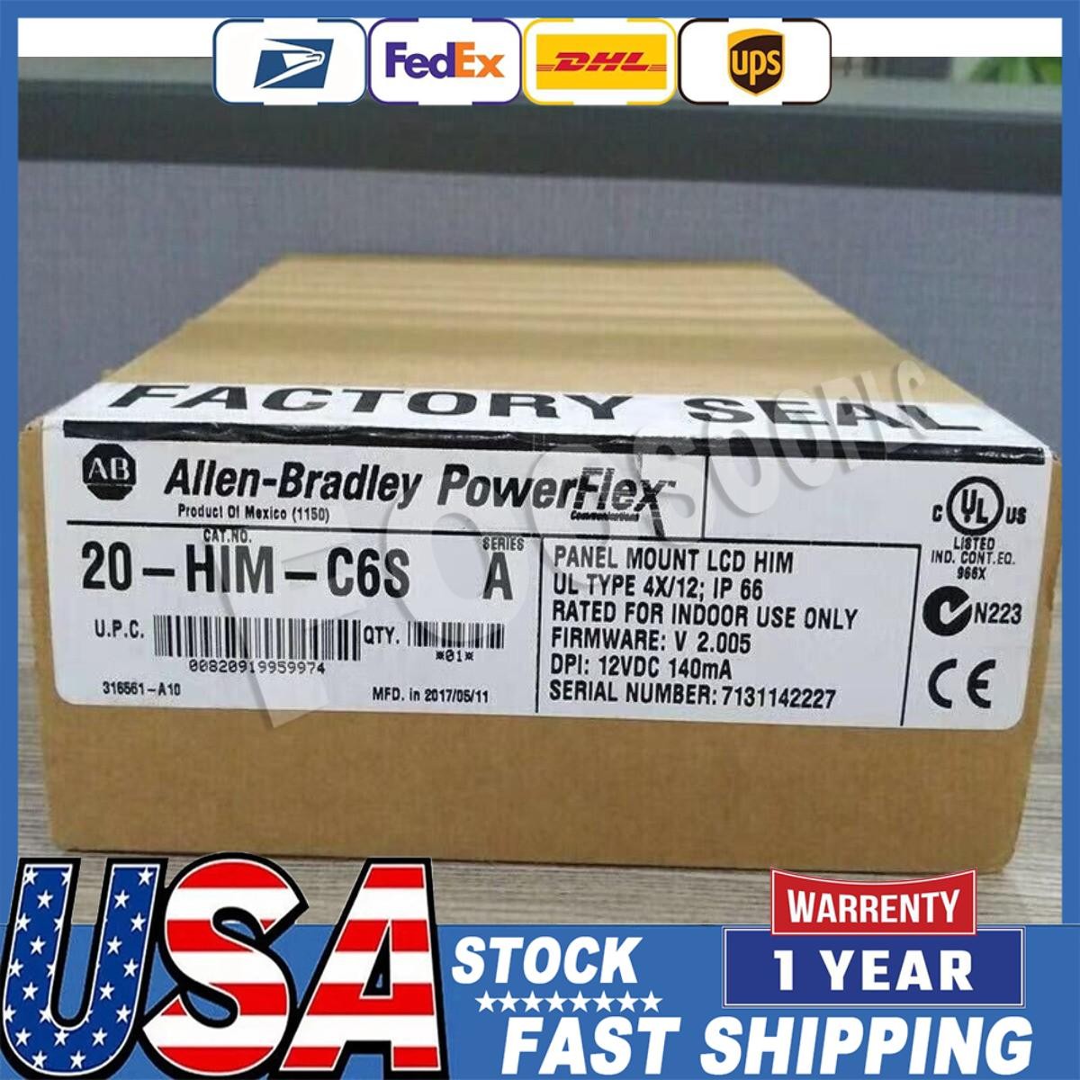 FACTORY SEALED Allen-Bradley 20-HIM-C6S Ser A Panel Mount LCD HIM AB 20 HIM C6S