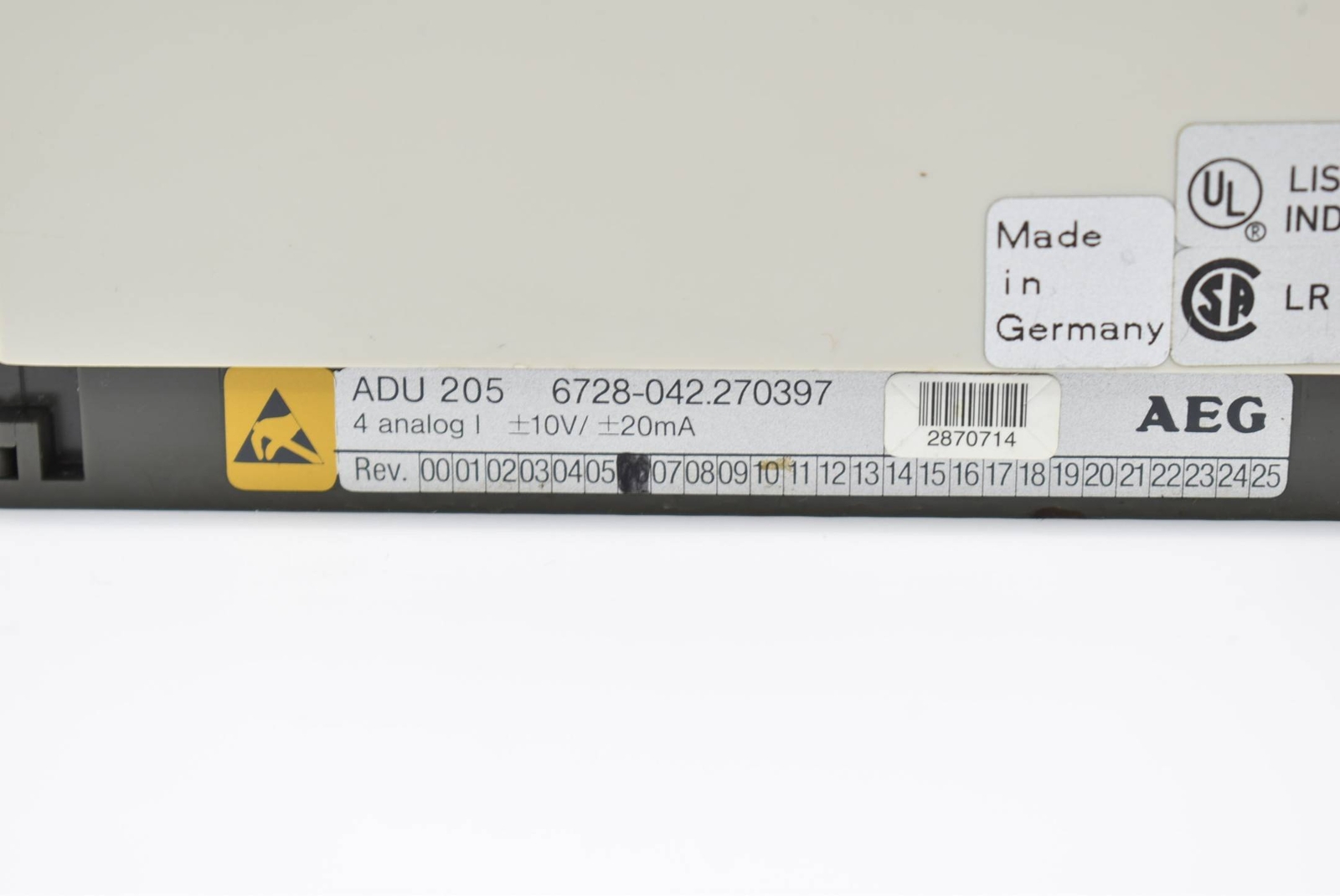 AEG Analog Input Module ADU 205