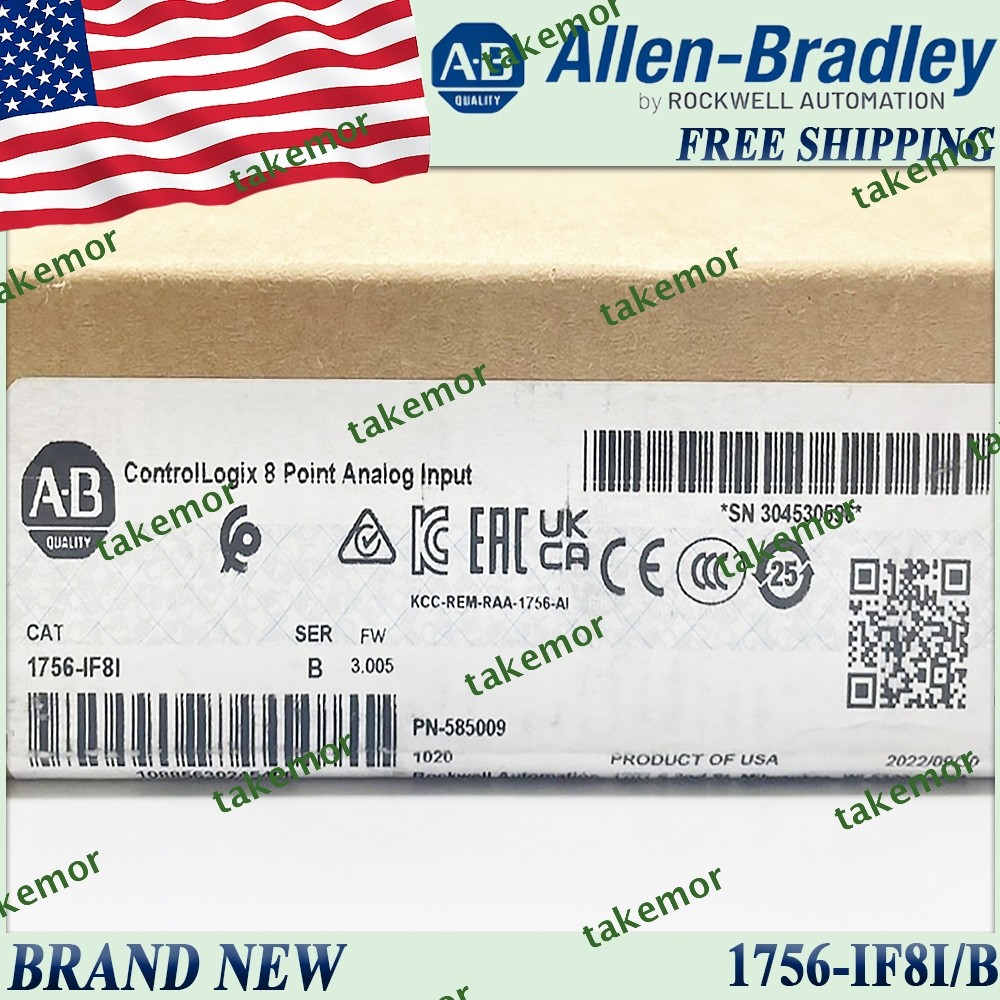 New Sealed AB 1756-IF8I/B ControlLogix 8 Point Analog Input 1756IF8I serB US 1PC