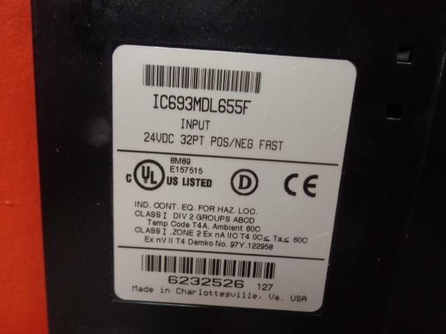 GE IC693MDL655F Module, Input 24 VDC, 32PT POS/NEG FAST