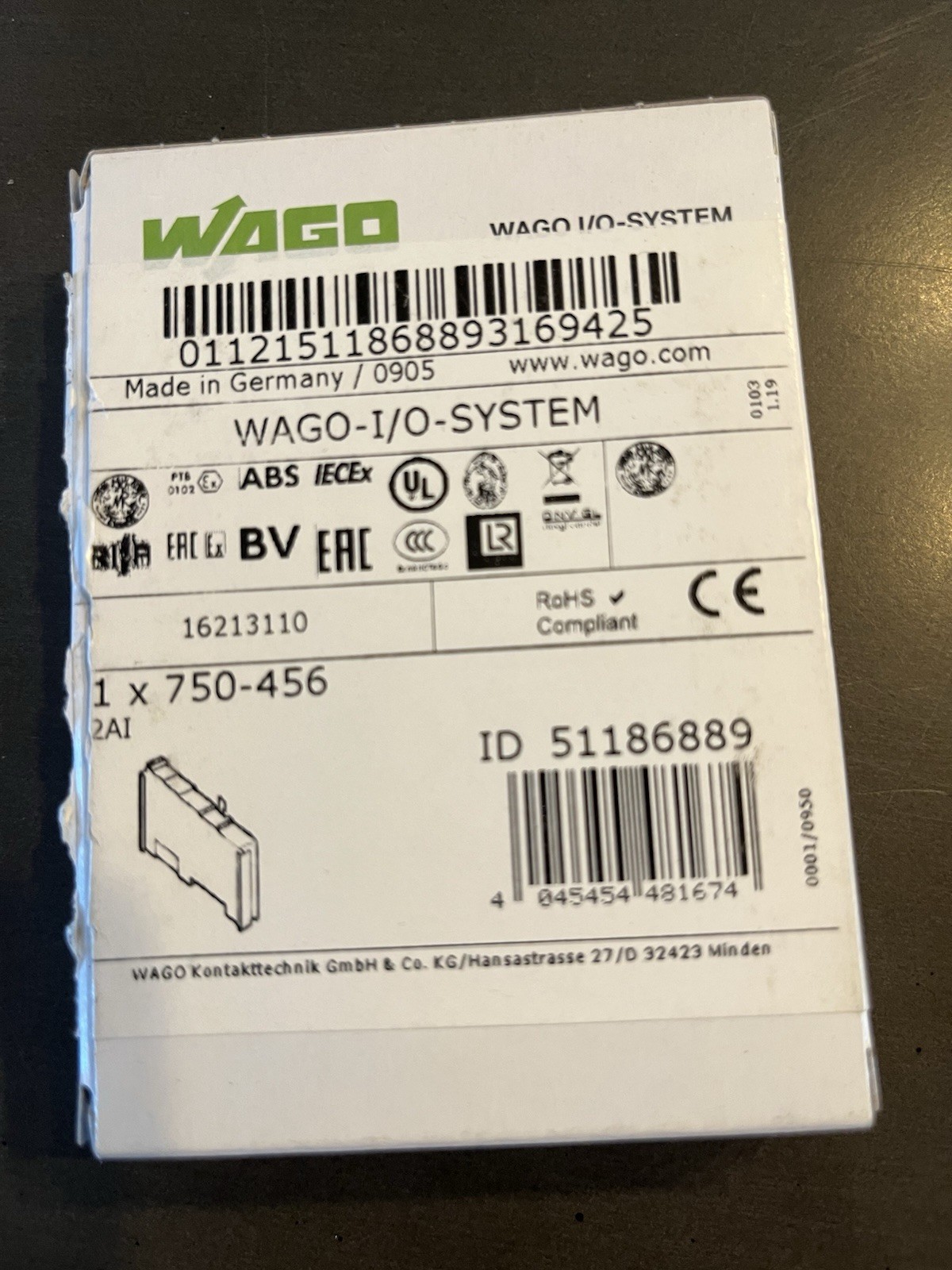 WAGO 740-456 2-port Analog Input Module+/- Free Shipping