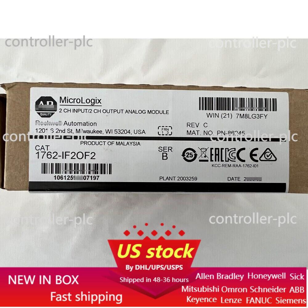 New AB 1762-IF20F2 Sealed Allen Bradley 1200 I/O Module 1762-IF2OF2 US Free Tax