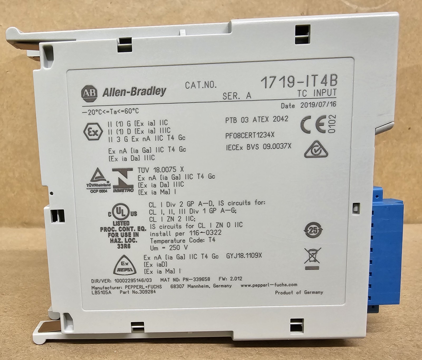 Allen-Bradley 1719-IT4B TC Input 4-Channel Thermocouple Input Module