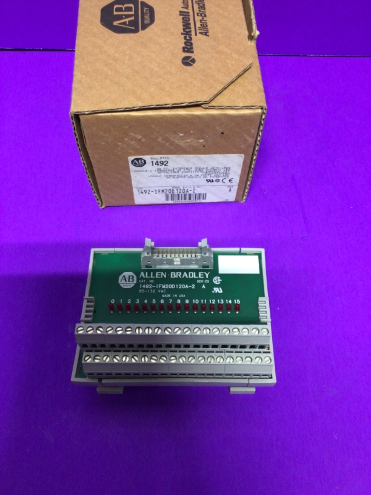 Allen Bradley 1492-IFM20D120A-2 Ser A 20 Point Interface Module with LEDS [New]