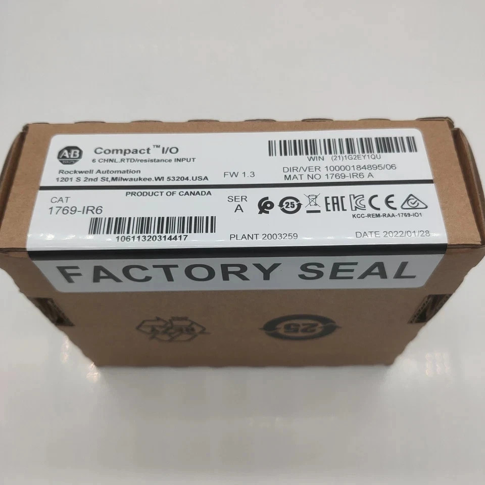 NEW Allen-Bradley 1769-IR6 SER A CompactLogix 6 Pt RTD Input Module AB 1769IR6