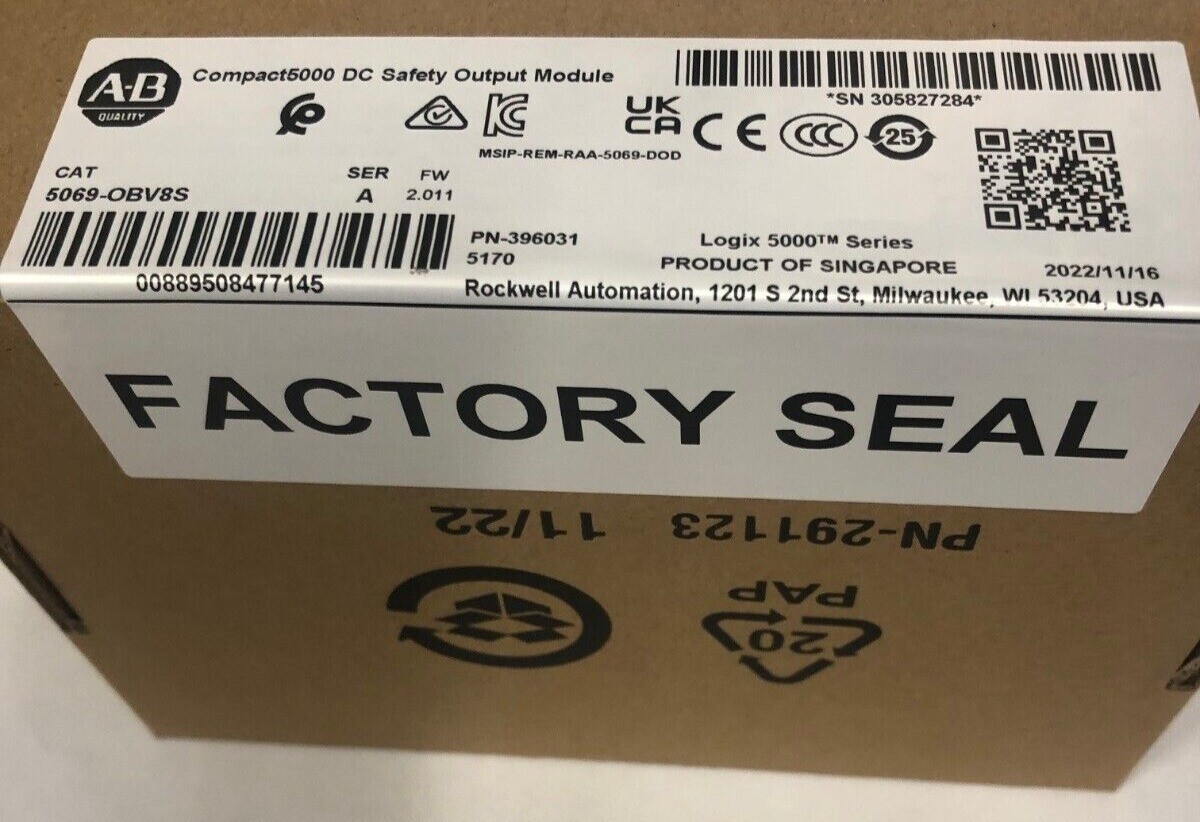 AB 5069-OBV8S A Compact I/O 8-Ch Safety Output Module 5069OBV8S US Free Tax