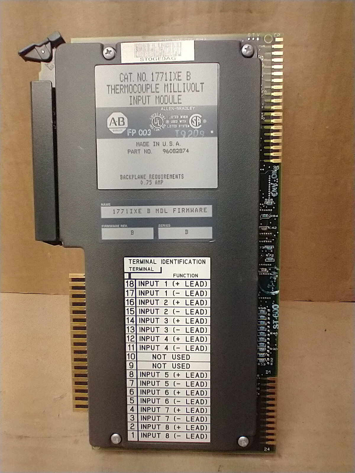 Allen Bradley Thermocouple Millivolt Input Module 1771-IXE B