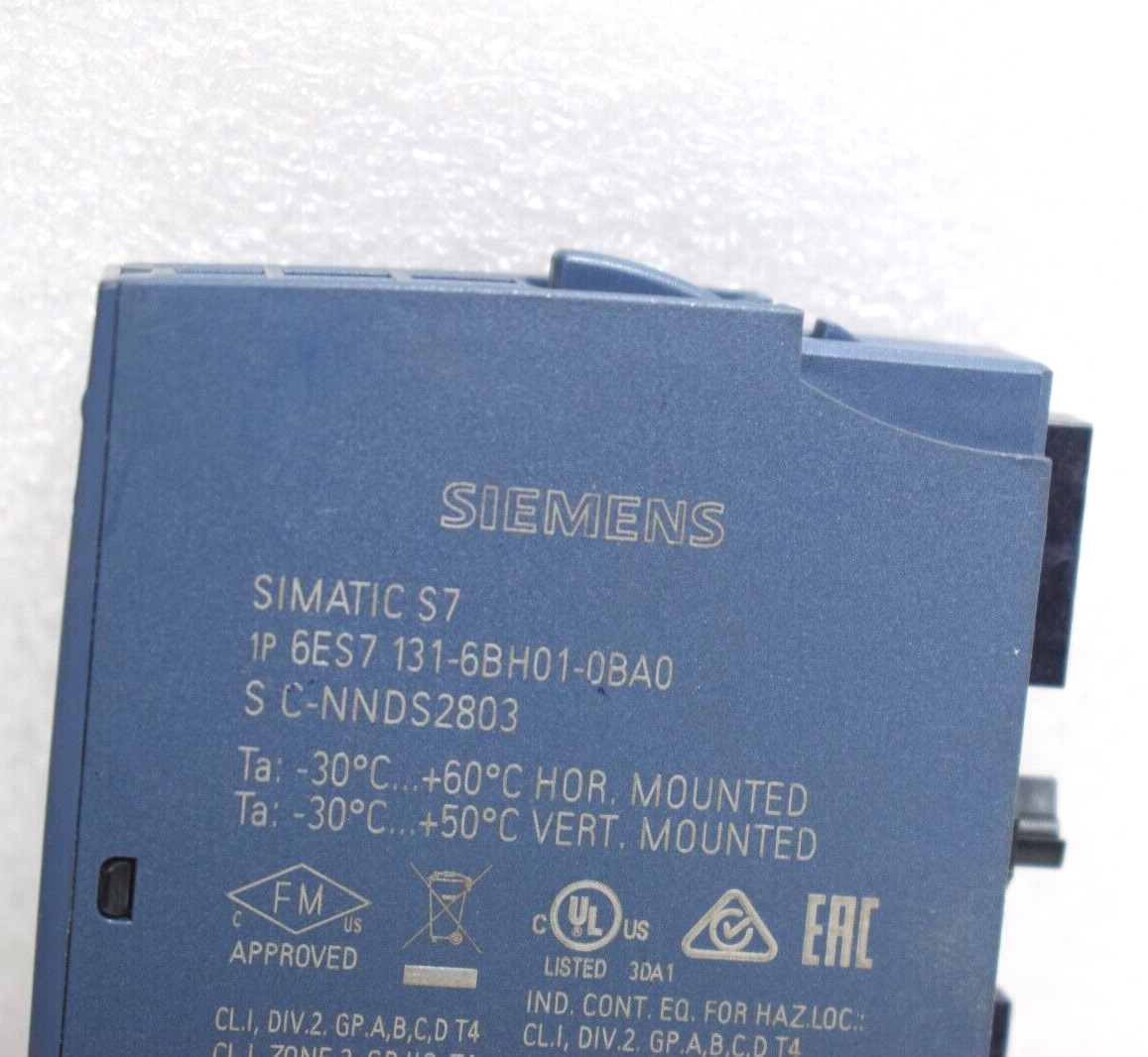 SIEMENS 6ES7 131-6BH01-0BA0 SIMATIC S7 DIGITAL INPUT MODULE 6ES7131-6BH01-0BA0