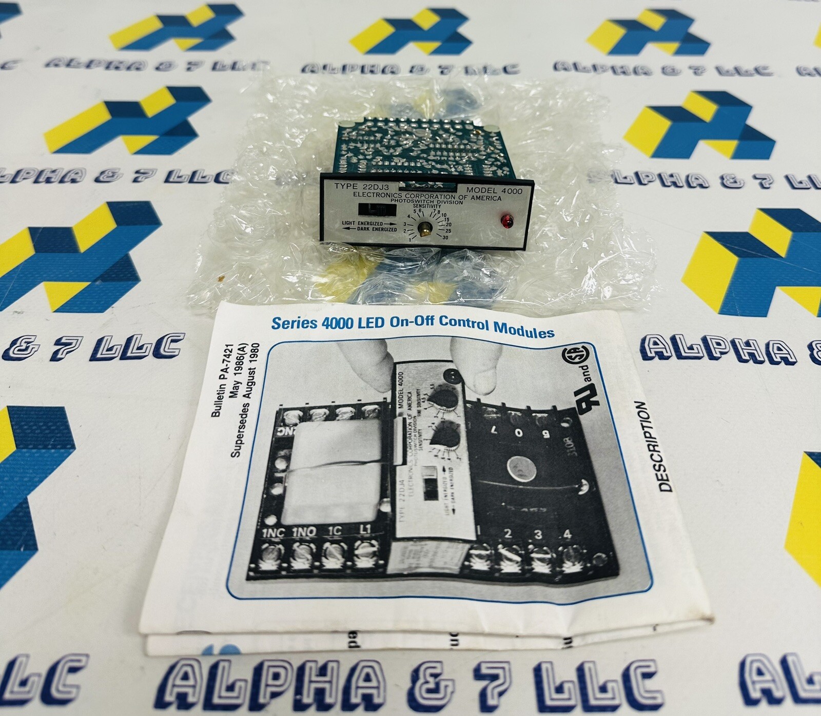 Allen Bradley Photoswitch ON-OFF Control Module 22DJ3-4000