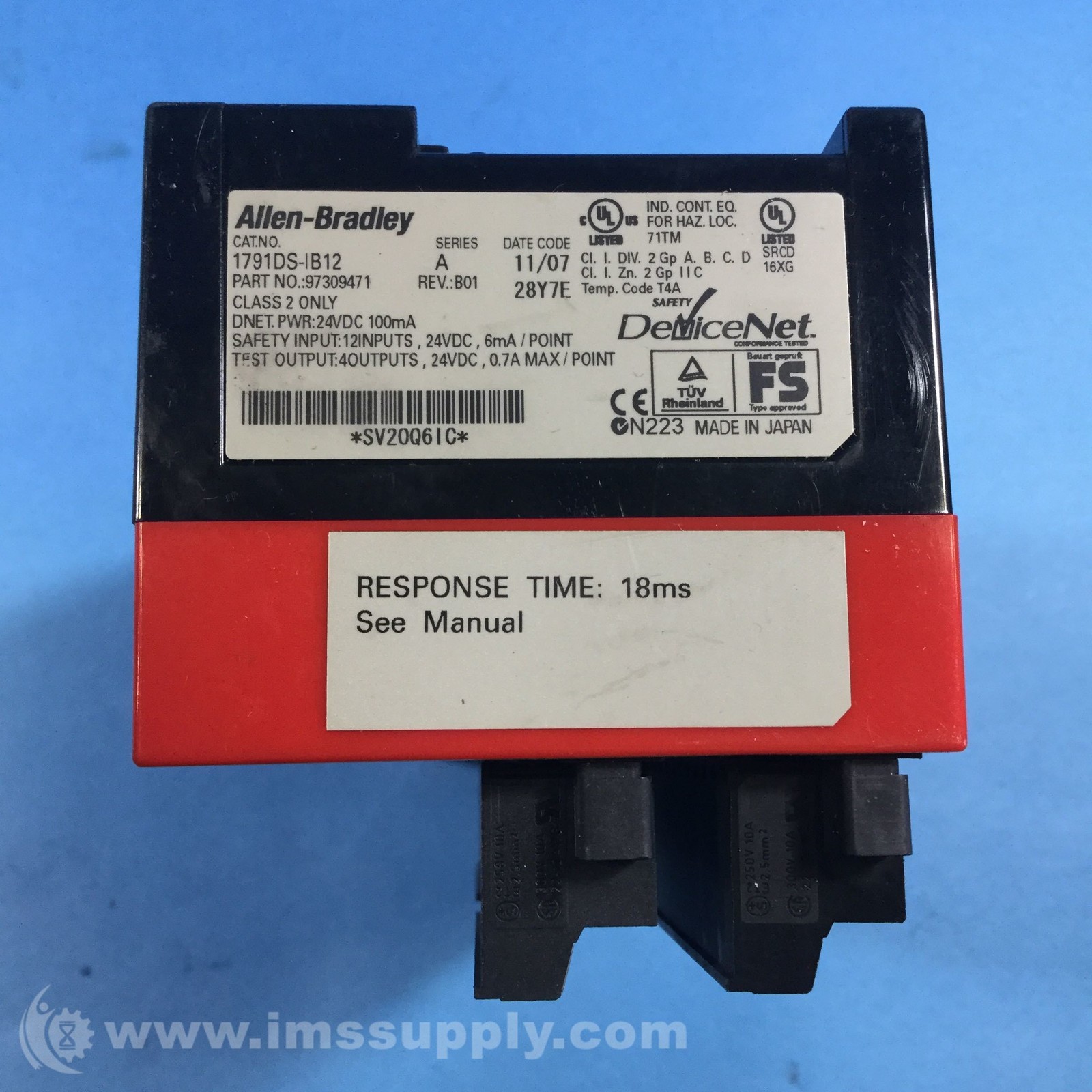 Allen Bradley 1791DS-IB12 DeviceNet Safety Input Module 1836