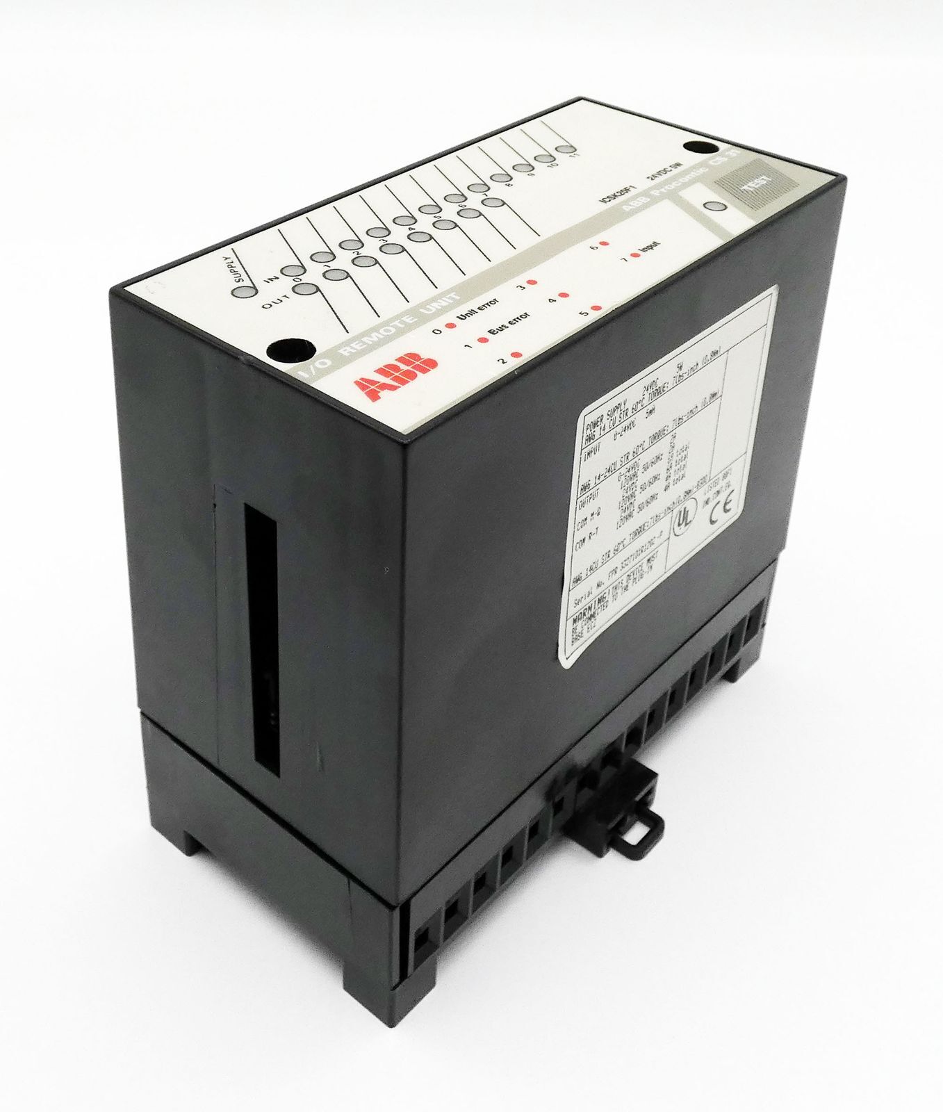 ABB Procontic CS 31 ICSK20F1 24VDC I/O Remote Unit -One Screw Missing! -used-