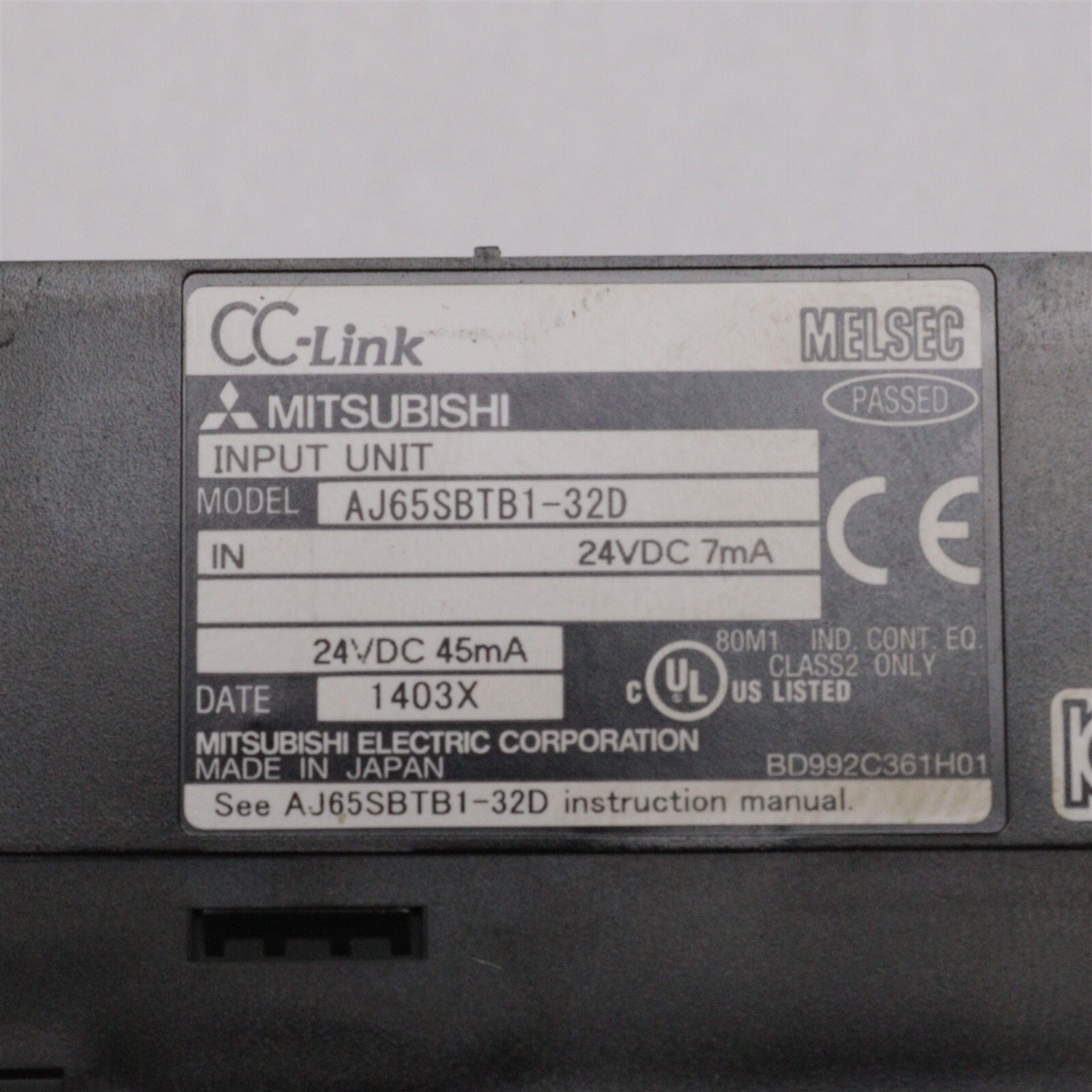MITSUBISHI INPUT UNIT AJ65SBTB1-32D