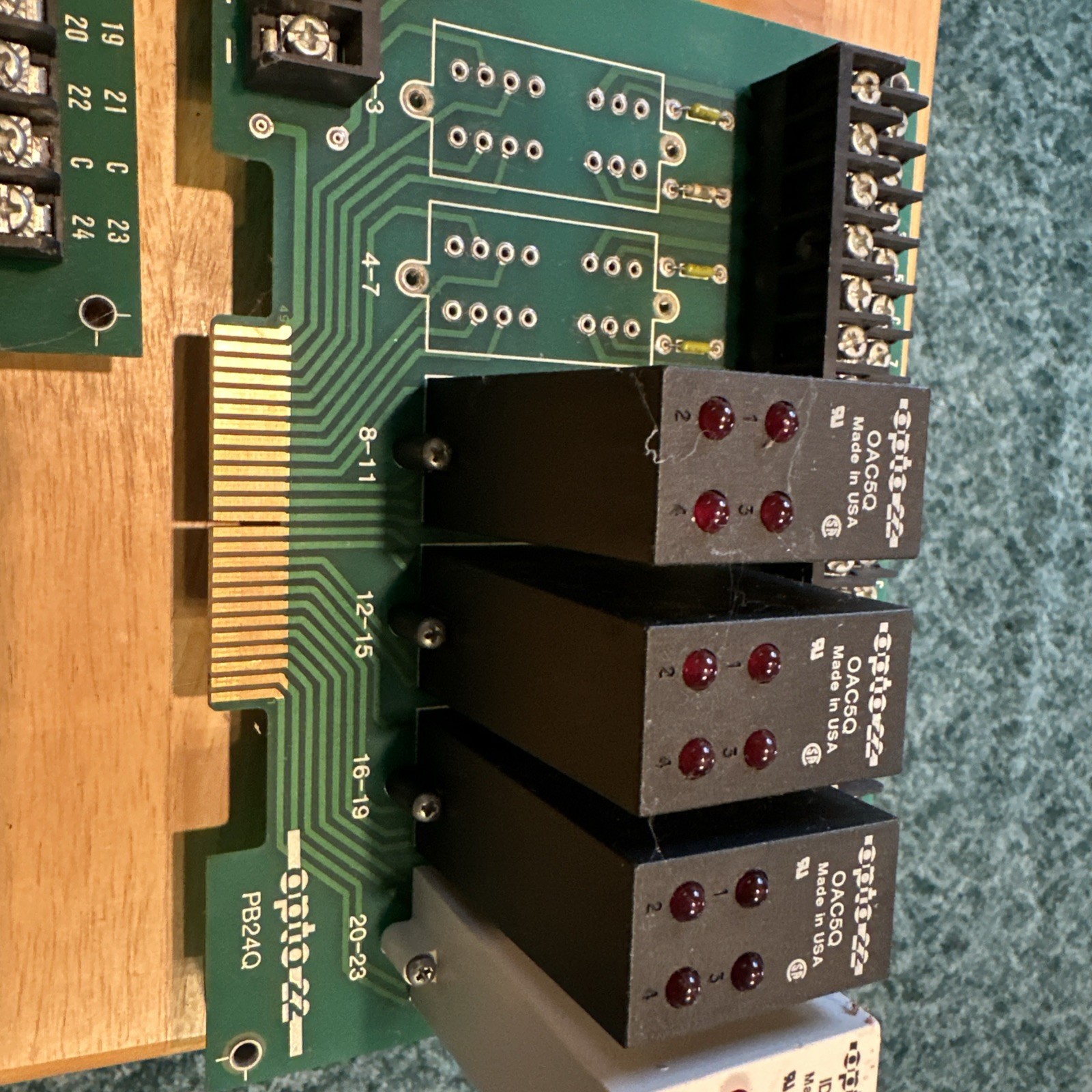 3 OPTO 22 PB24Q I/O Boards with OAC5Q, IAC5Q and IDC5BQ Modules