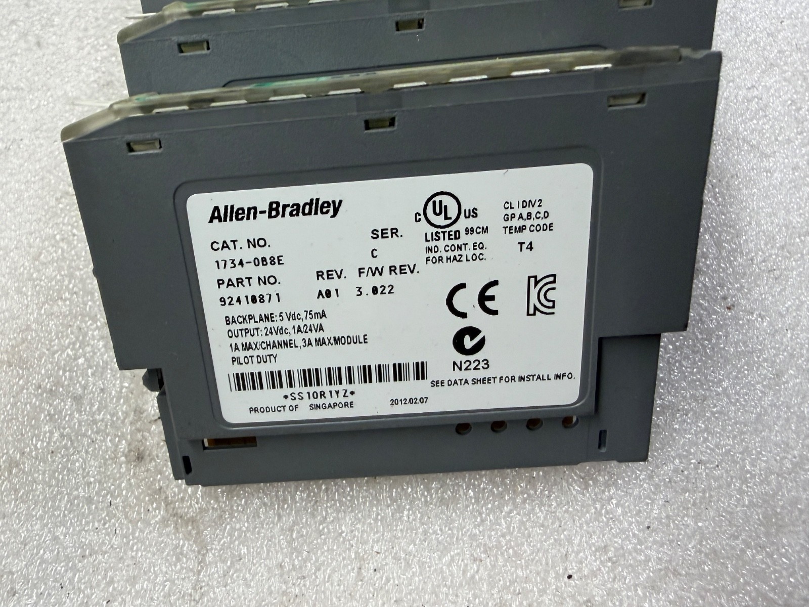 Allen Bradley 1734-OB8E /C point I/O output module 24V **Lot of 7**